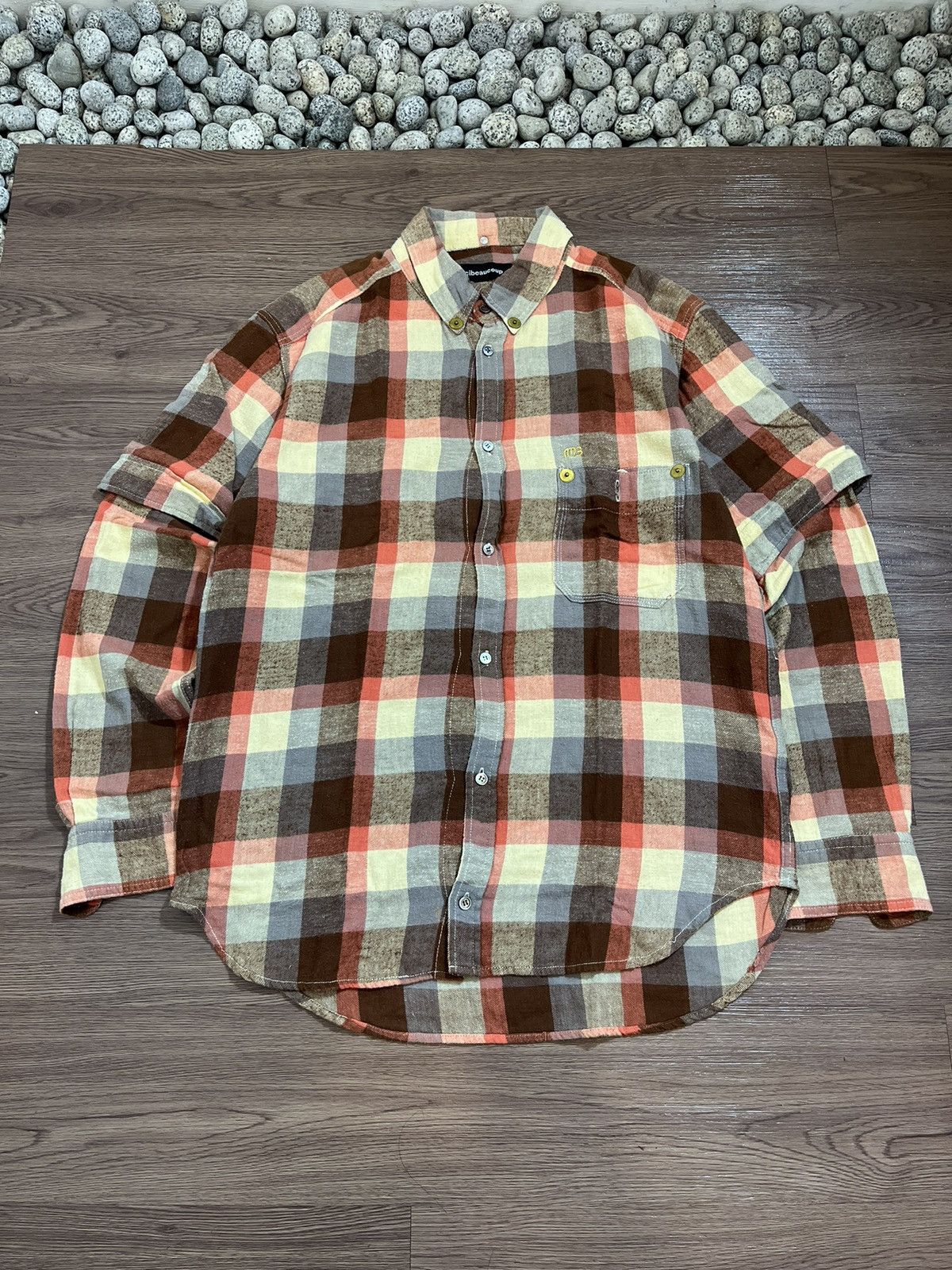 mercibeaucoup Issey Miyake by Mercibeaucoup Double Sleeve Flannel Shirt Size US L / EU 52-54 / 3 - 1 Thumbnail