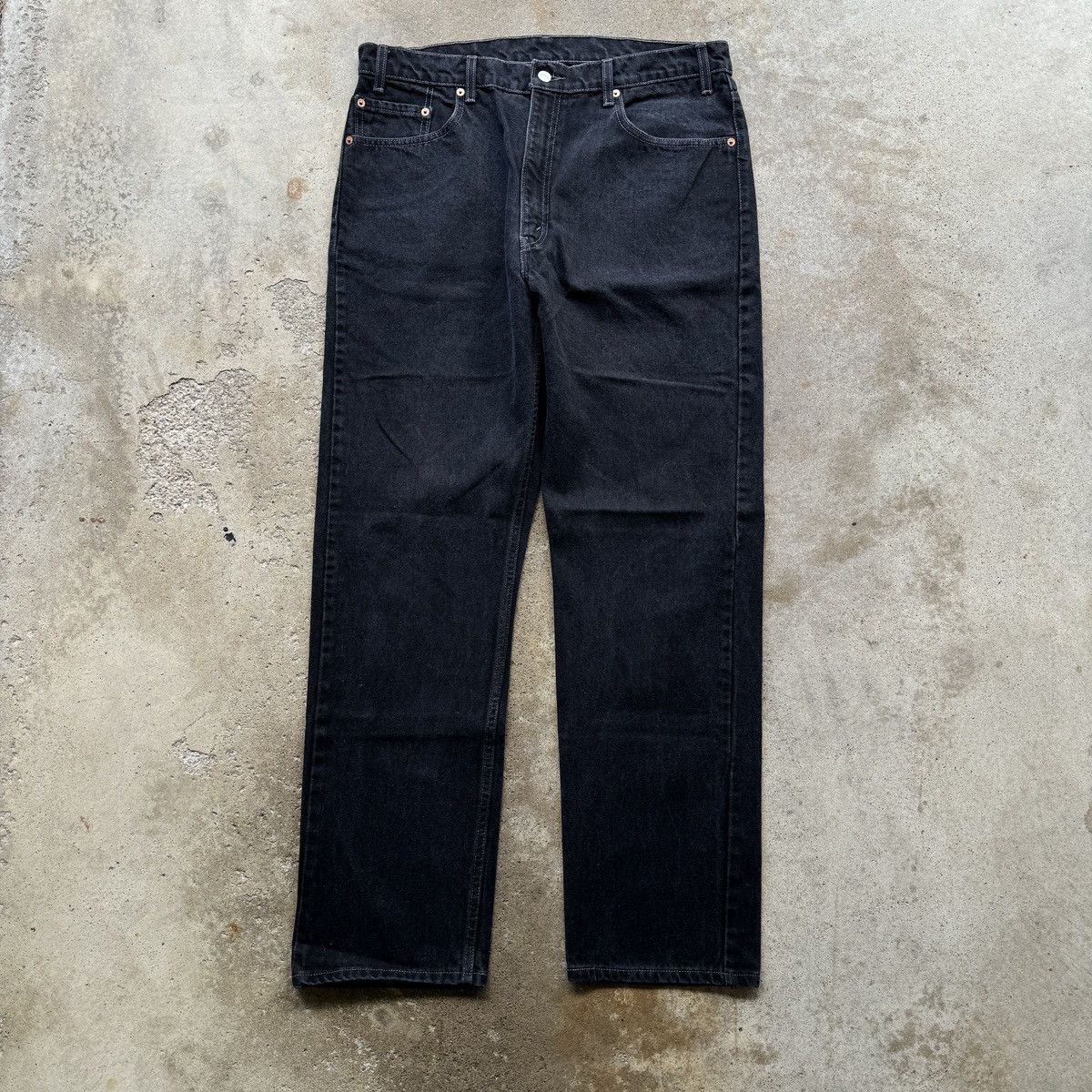 Vintage Levi's 505 Black Denim Jeans ERD Grunge Chrome Skater Size US 38 / EU 54 - 2 Thumbnail