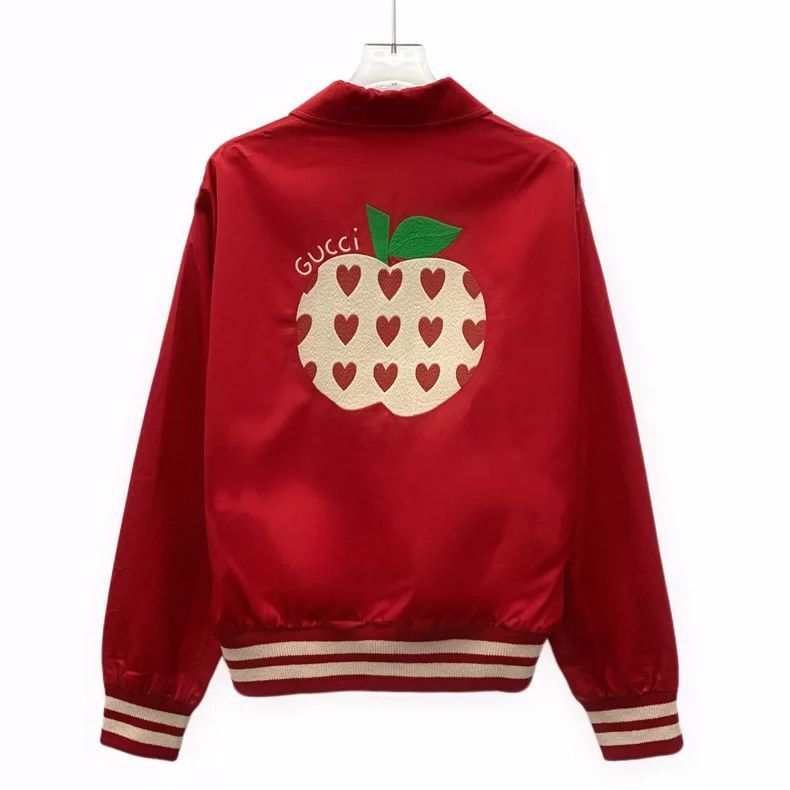 Gucci Gucci Red Apple Embroidered Long Sleeve Jacket-2506 Size XS / US 0-2 / IT 36-38 - 2 Thumbnail
