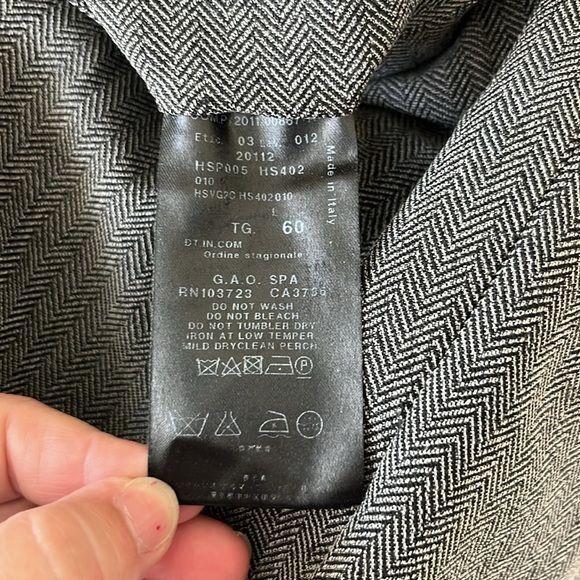 Giorgio Armani Giorgio Armani Marled Virgin Wool 2 Pc 2 Button Suit Size 50L - 11 Thumbnail