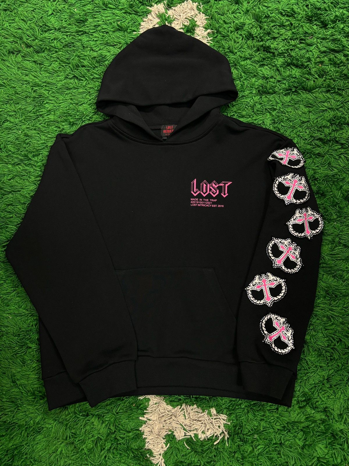 LOST INTRICACY Lost intricacy black pink mitt hoodie Size US XXL / EU 58 / 5 - 1 Preview