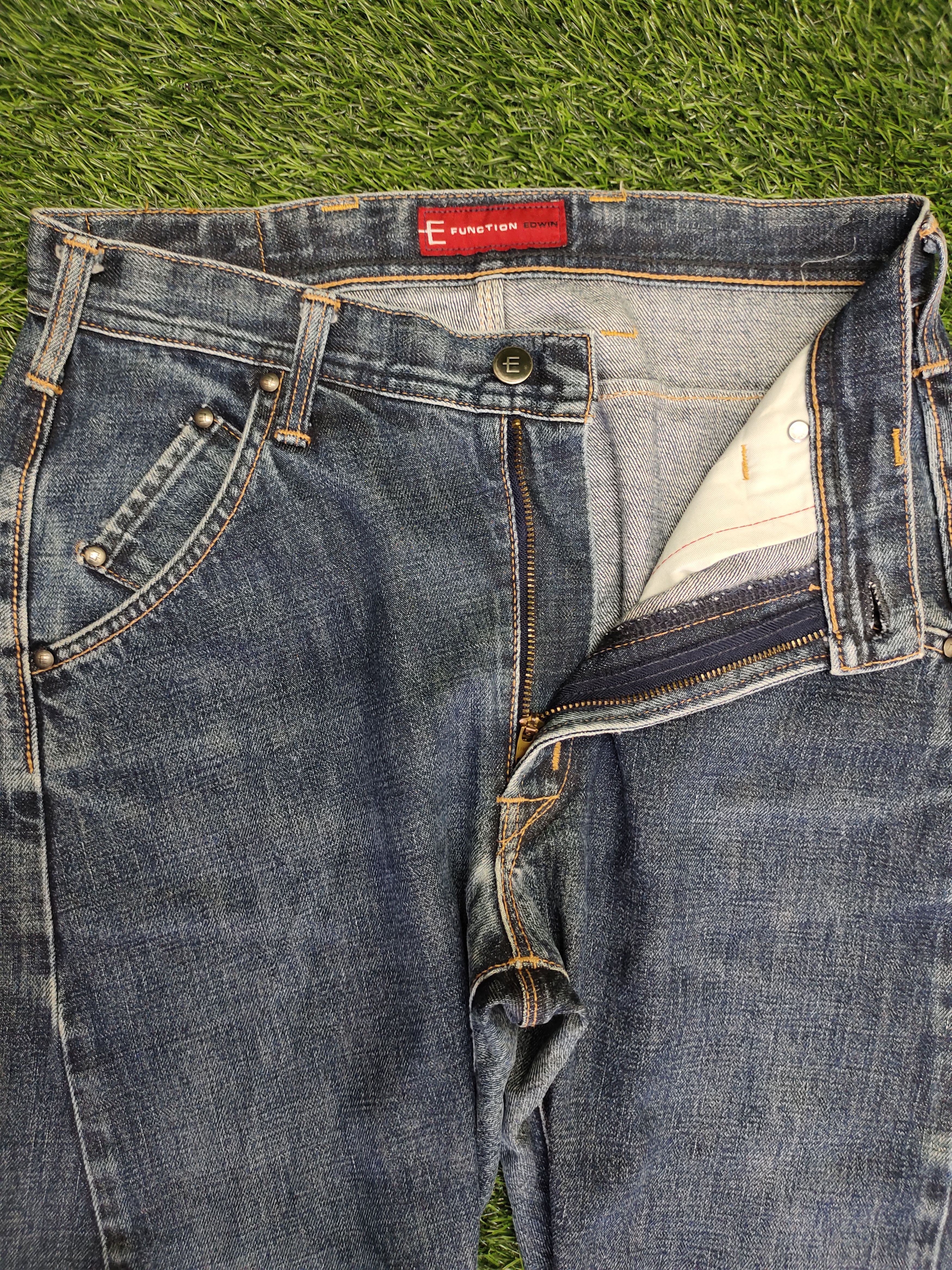 Comme des Garcons × Undercover Vintage 90s E Function Edwin Spiral Cut Denim Jeans Size US 30 / EU 46 - 14 Thumbnail