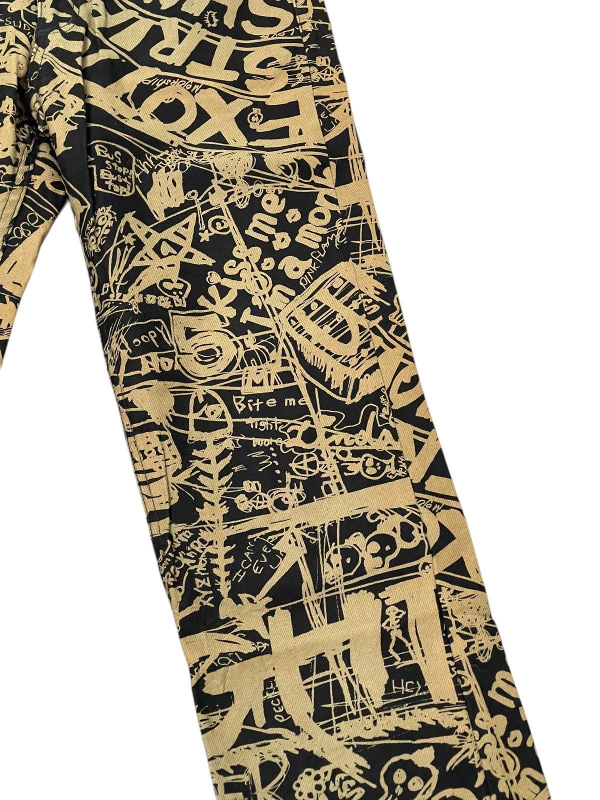 Japanese Brand Slim Jeans World Wide Love Japan Pop Art 4🟦0 Size US 29 - 4 Thumbnail