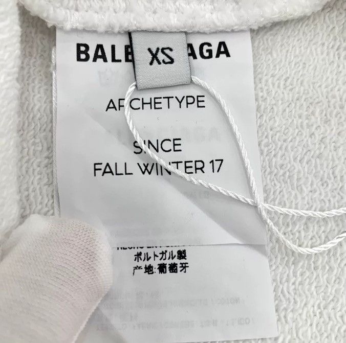 Balenciaga Balenciaga white logo drawstring hoodie2412-Nextarrow Size US XS / EU 42 / 0 - 7 Thumbnail