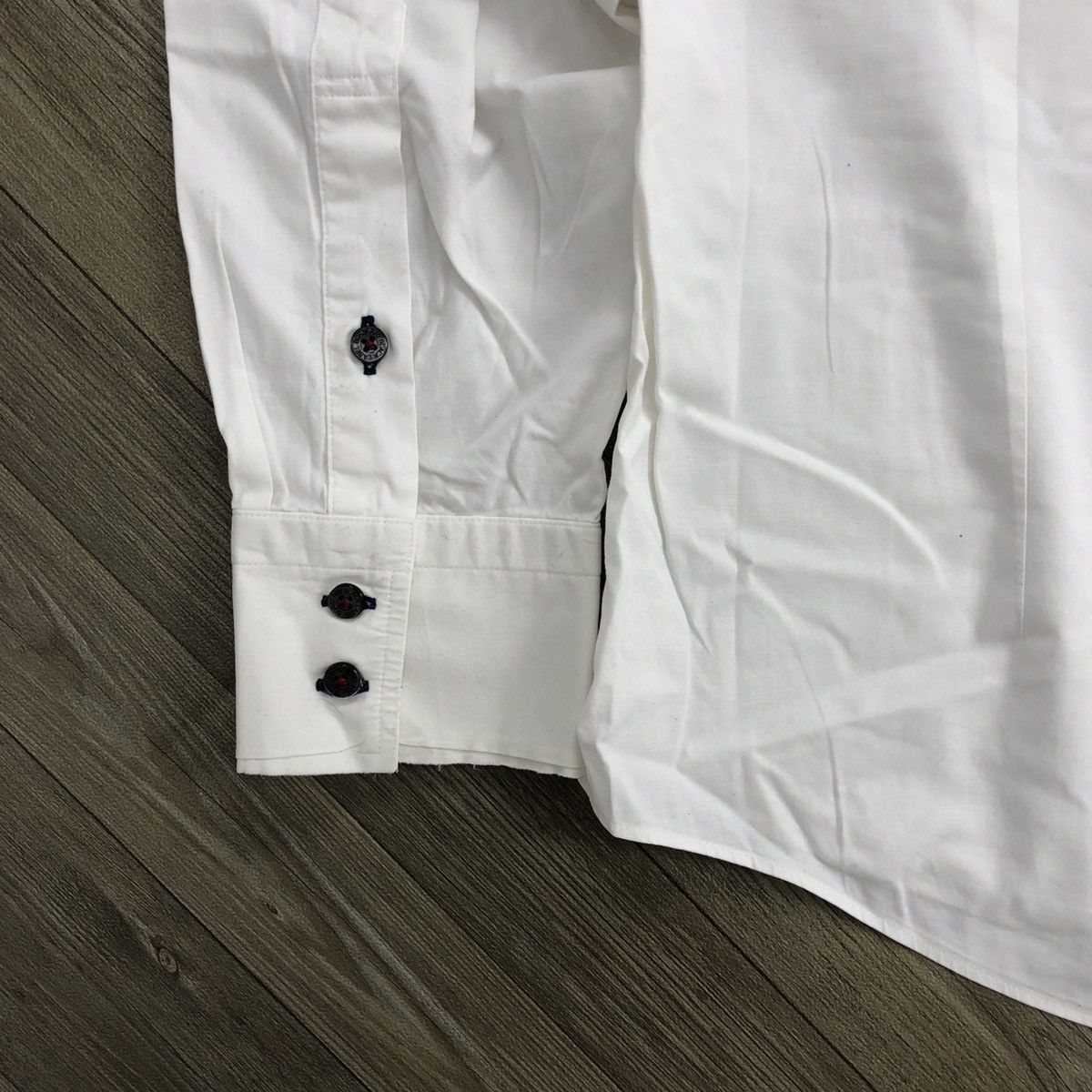 Japanese Brand × Kansai Yamamoto × Vintage Vintage Sissy by Kansai Yamamoto White Button Up Shirt Size US L / EU 52-54 / 3 - 6 Thumbnail