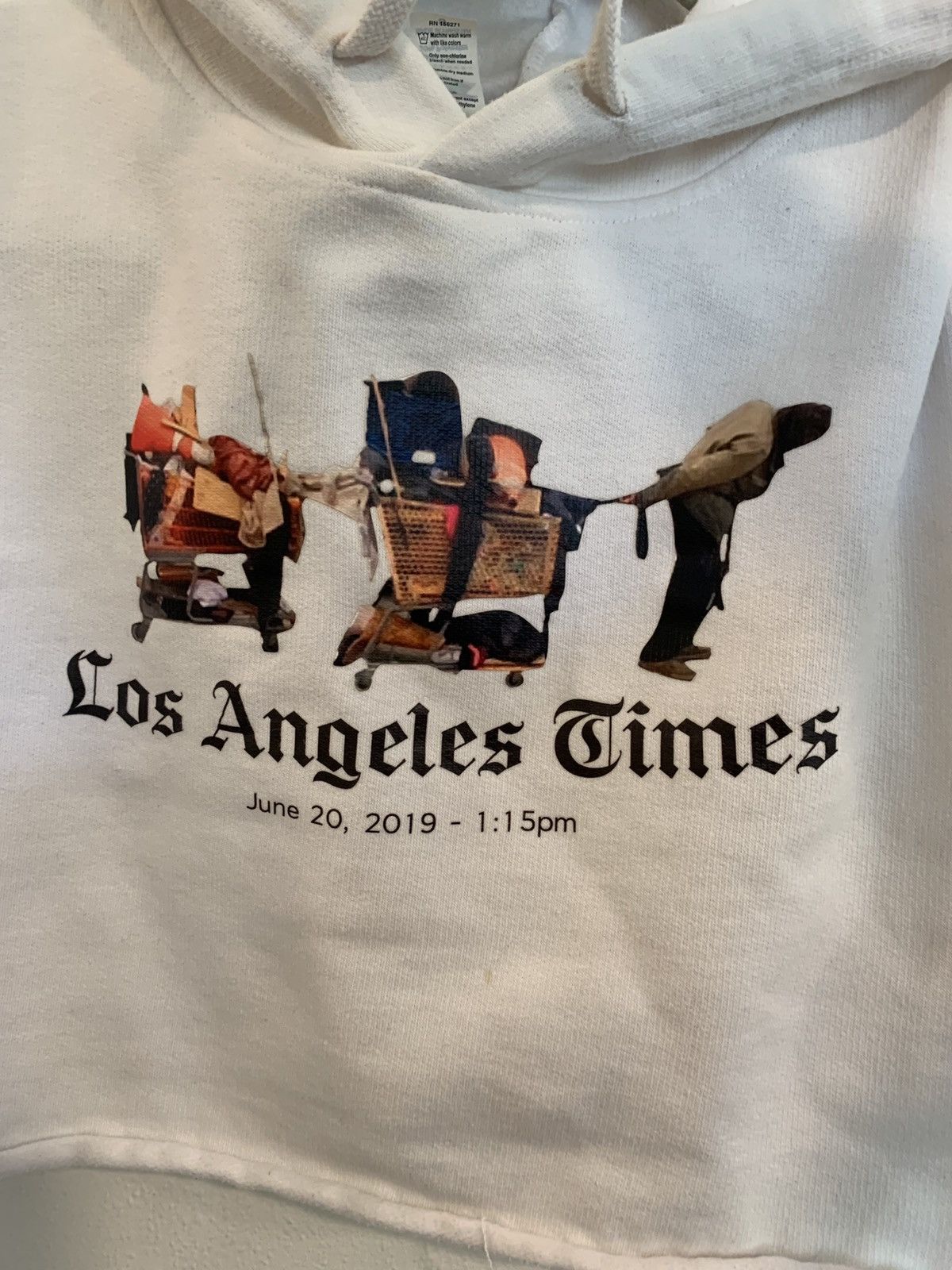 Los Angeles Apparel Los Angeles times White cropped hoodie Size S / US 4 / IT 40 - 4 Thumbnail