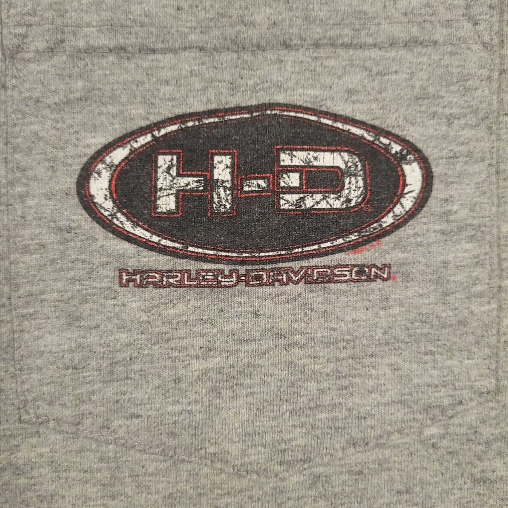 Harley Davidson Harley-Davidson Shirt Mens L Gray Pocket Tee TNT Quincy Illinois Dealer Graphic Print Crew Neck Short Sleeve Size US L / EU 52-54 / 3 - 4 Thumbnail