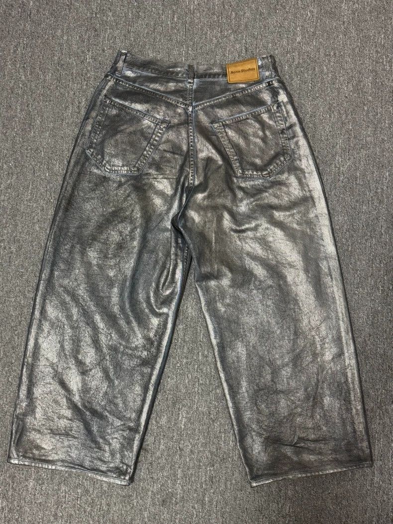 Acne Studios Silver Coated Waxed Denim Pants- Size US 34 / EU 50 - 5 Thumbnail
