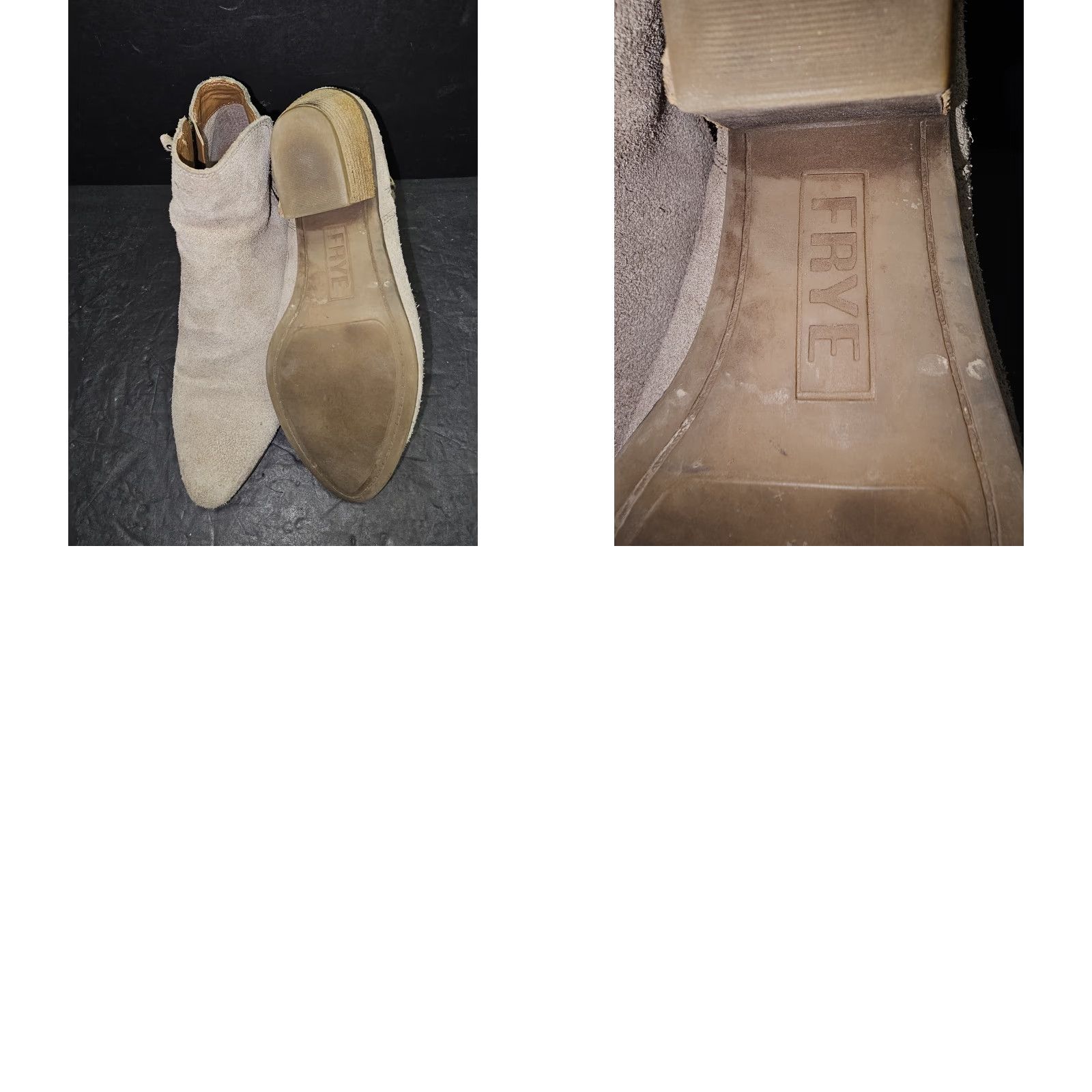 Frye FRYE Judith Ankle Bootie Suede Ash Beige Side Zip Women’s Size 7 M Boot Frye Size US 6 / IT 36 - 9 Thumbnail