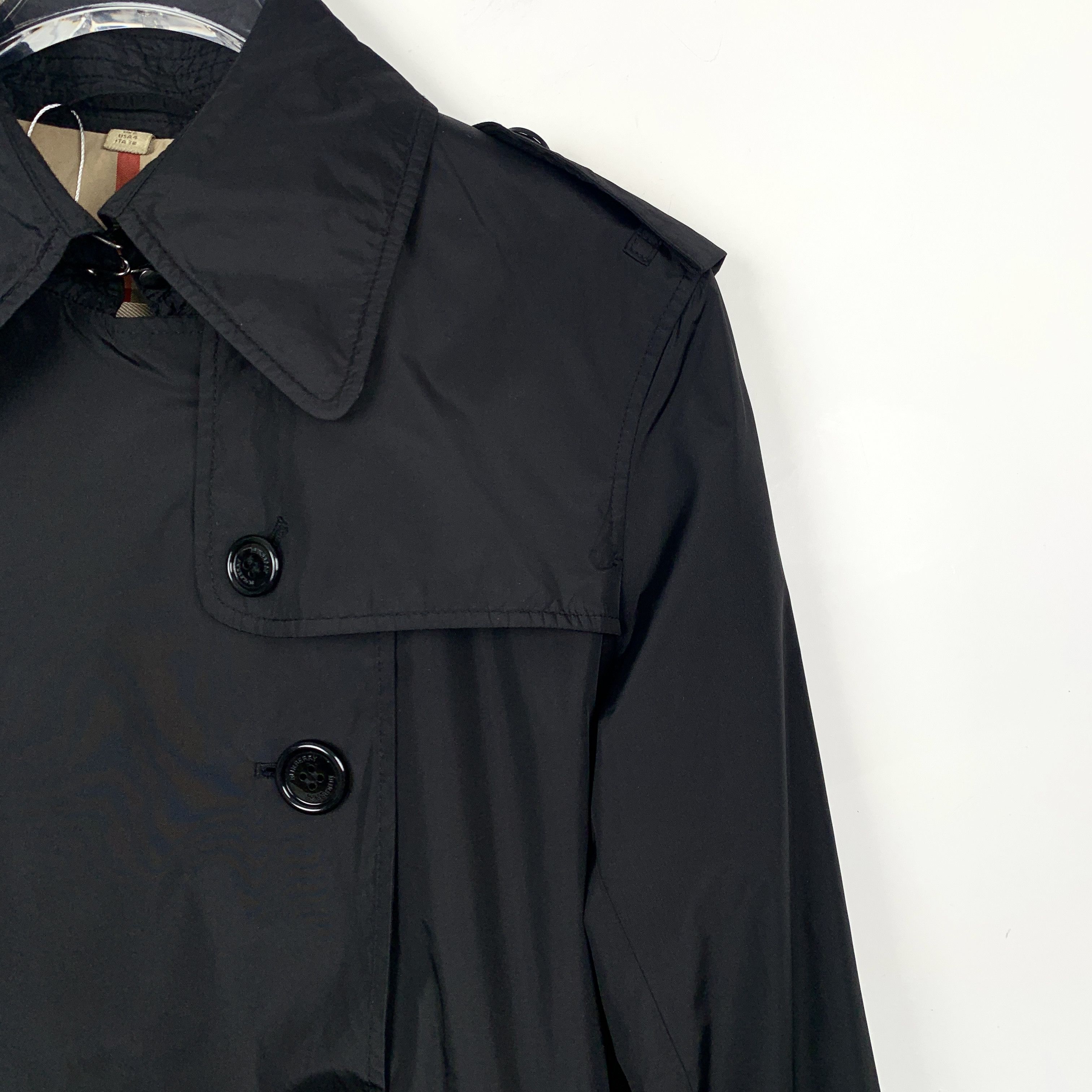 Burberry Burberry Trench Coat Black Double-Breasted (S) Size S / US 4 / IT 40 - 5 Thumbnail