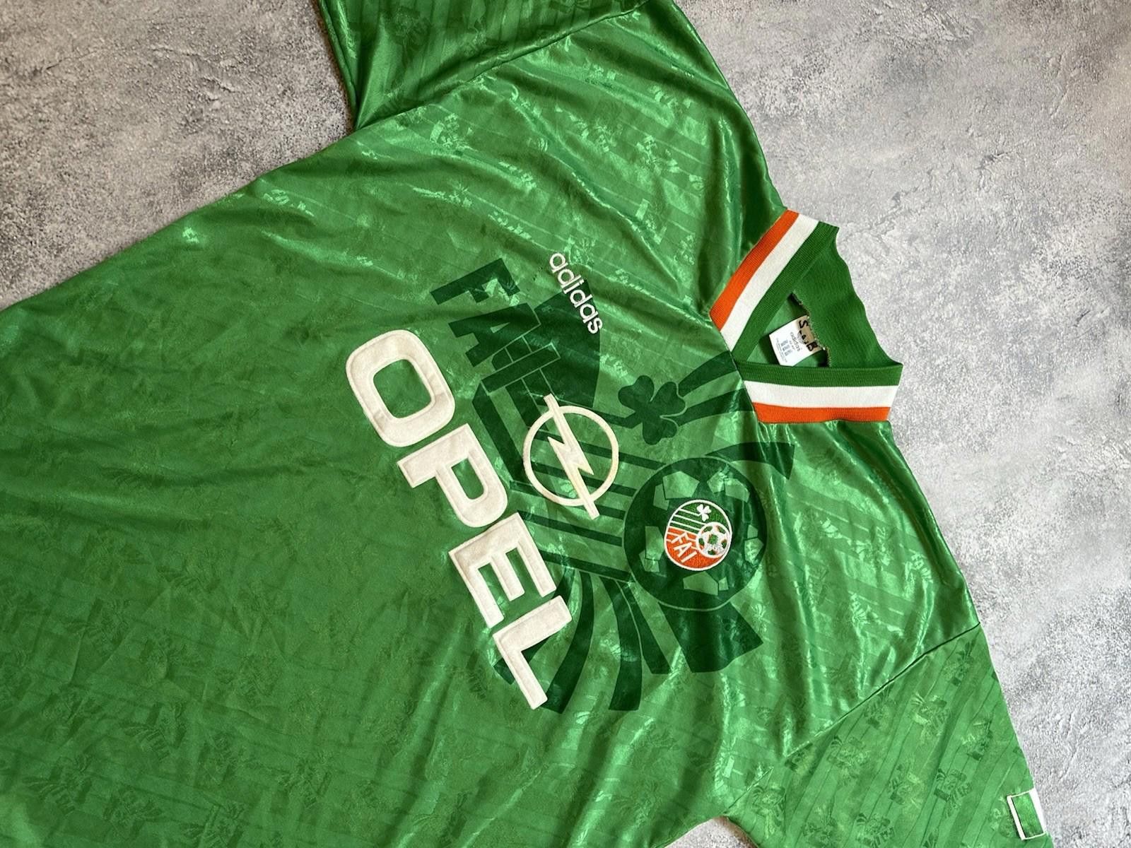 Adidas IRELAND 1994 HOME FOOTBALL SHIRT SOCCER JERSEY ADIDAS 42/44 Size US M / EU 48-50 / 2 - 2 Thumbnail