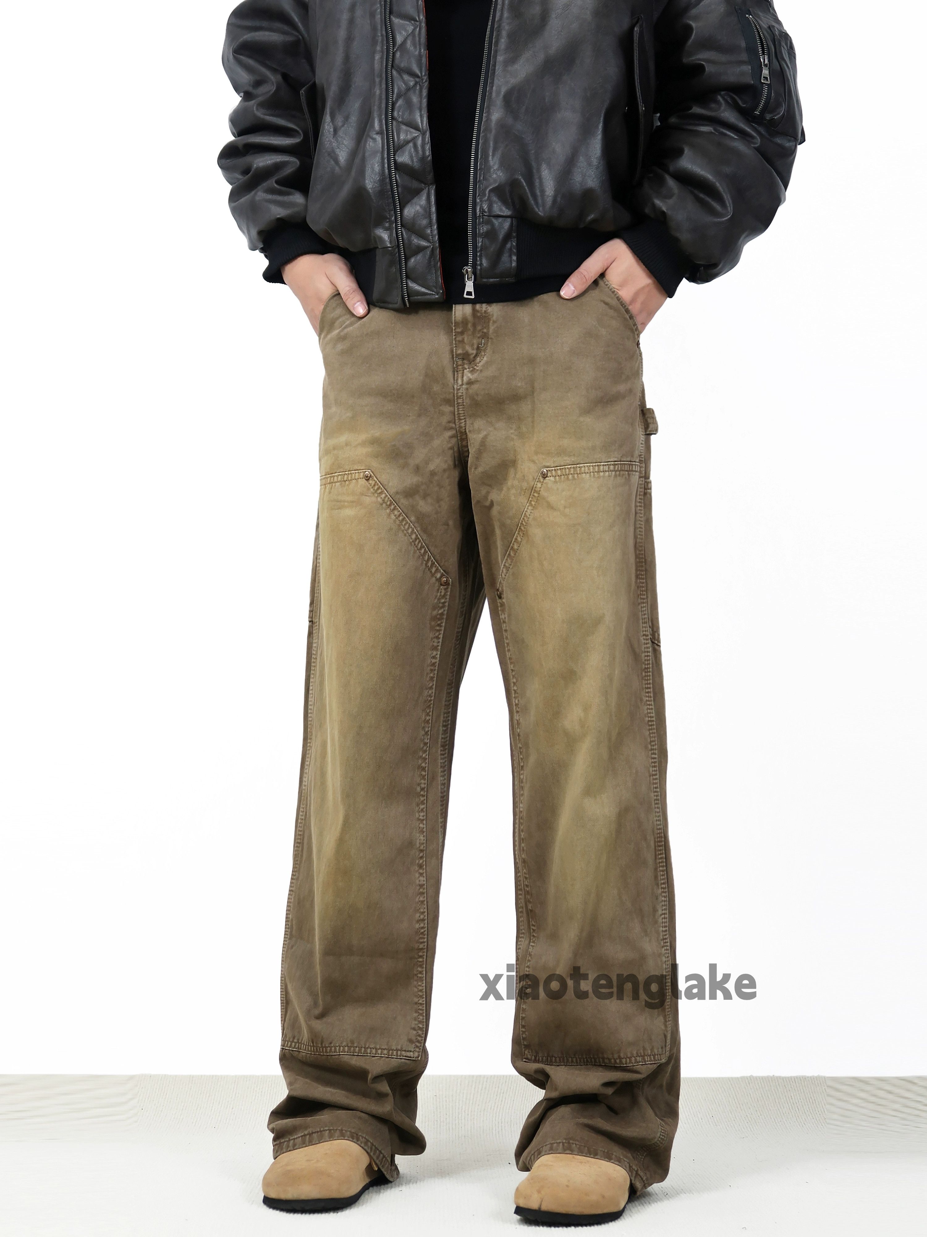 Designer × Jean × Vintage washed faded utility skate hiphop carpenter pants Size US 32 / EU 48 - 1 Thumbnail