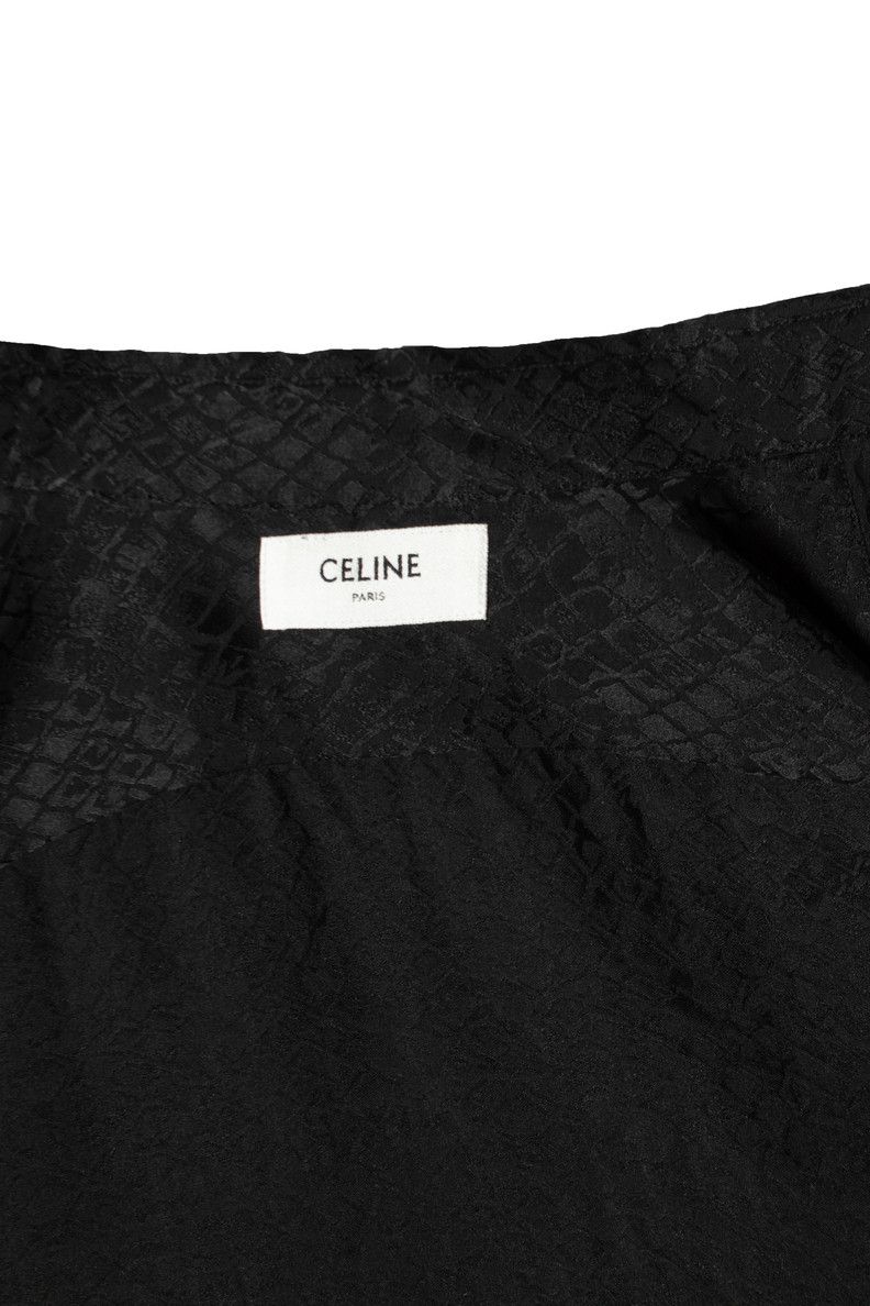 Saint Laurent Paris Celine, Lizard printed shirt in black Size US M / EU 48-50 / 2 - 5 Thumbnail