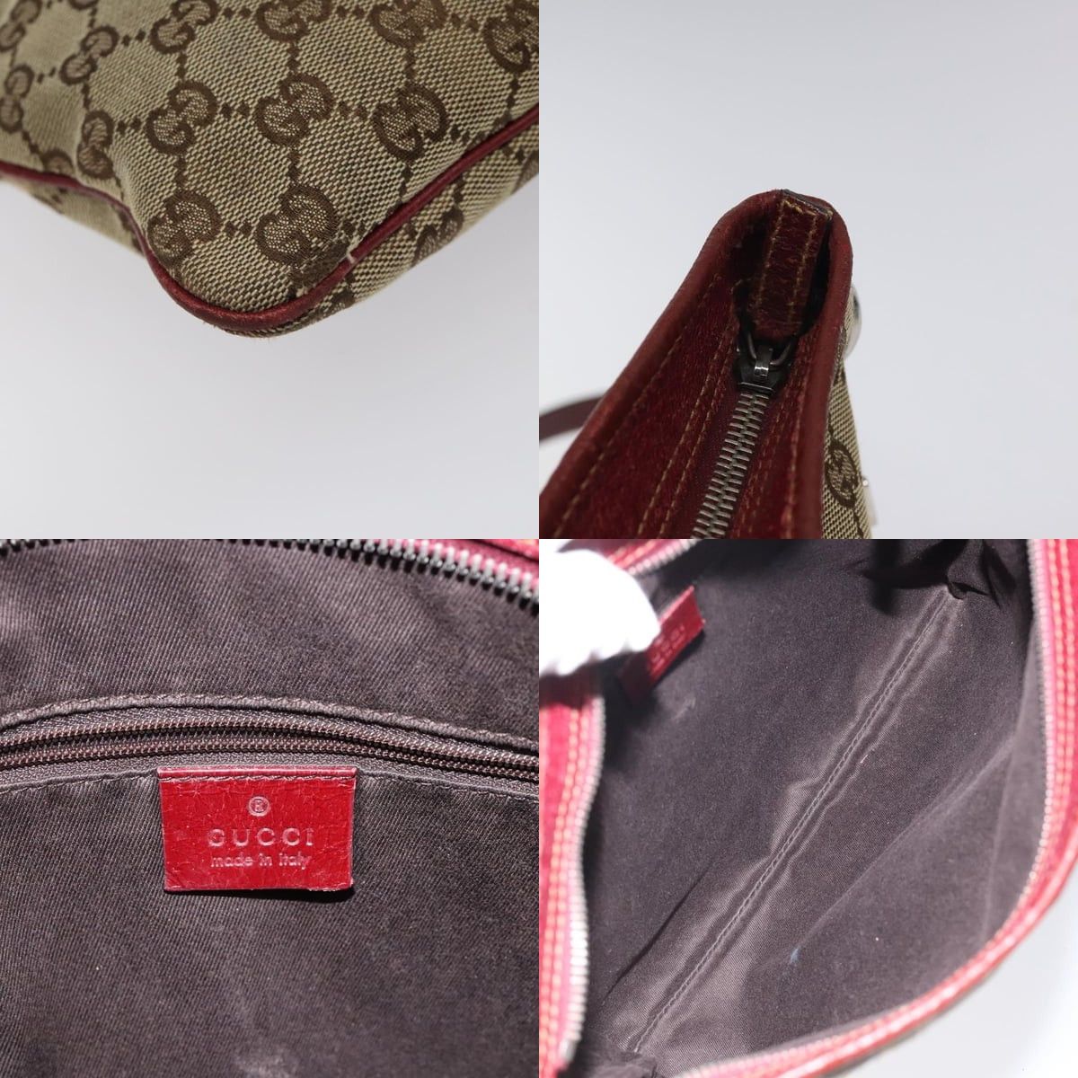 Gucci GUCCI GG Canvas Shoulder Bag Beige Silver Size ONE SIZE - 11 Thumbnail
