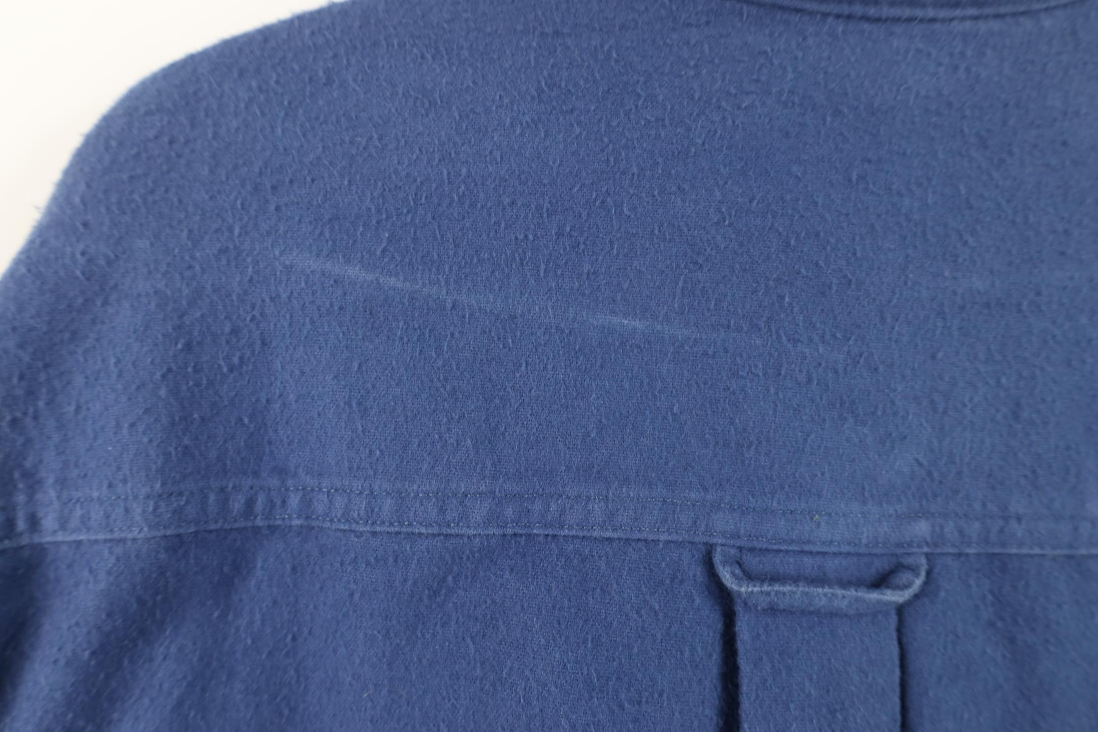 Eddie Bauer Vintage 90s Eddie Bauer Chamois Cloth Button Shirt Blue Size US XL / EU 56 / 4 - 10 Thumbnail