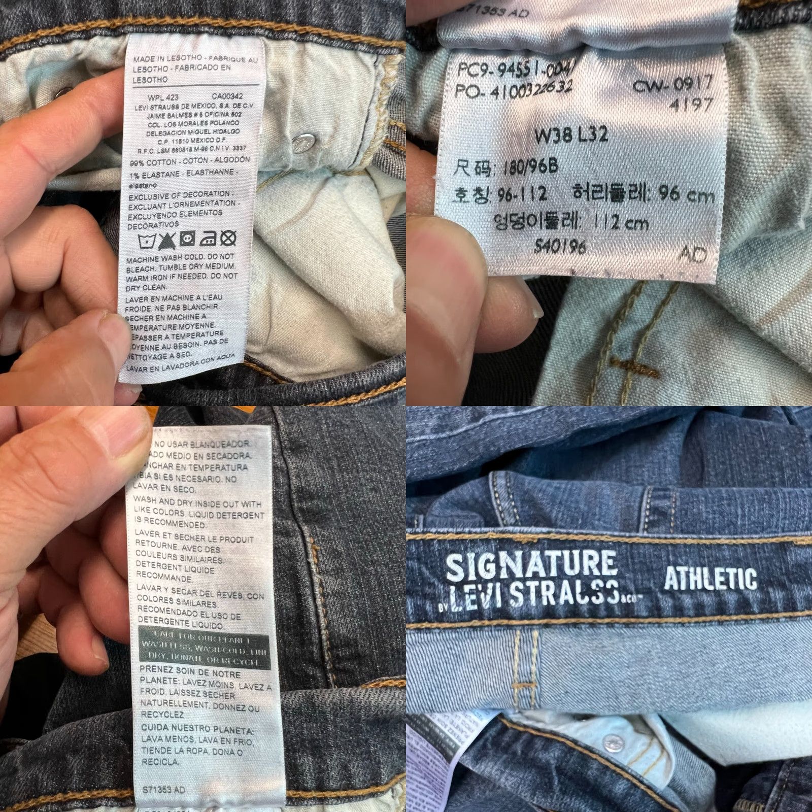 Levi's Levi's Signature Series Jeans Mens 38 Blue Denim Athletic Fit Straight 90s Size US 38 / EU 54 - 8 Thumbnail