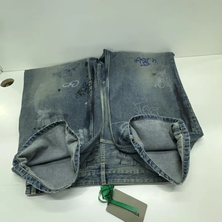 Balenciaga Balenciaga Printed Denim Pants for Men and Women 0079-2507 Size US 26 / EU 42 - 6 Thumbnail