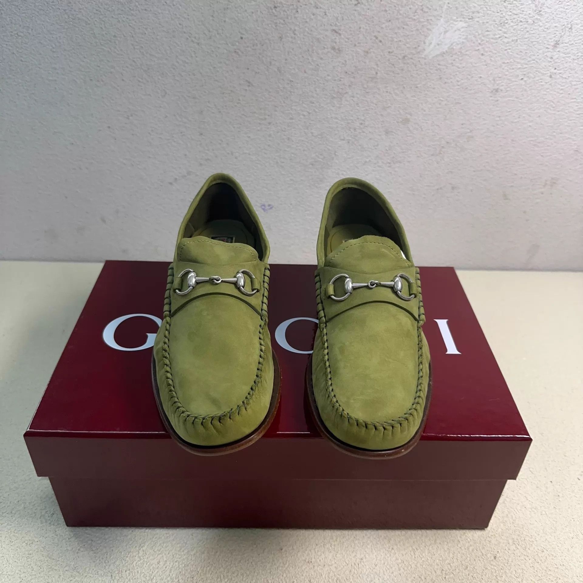 Gucci GUCCI 1953 Horsebit Loafer Women's Green 38 Size US 7.5 / IT 37.5 - 2 Thumbnail