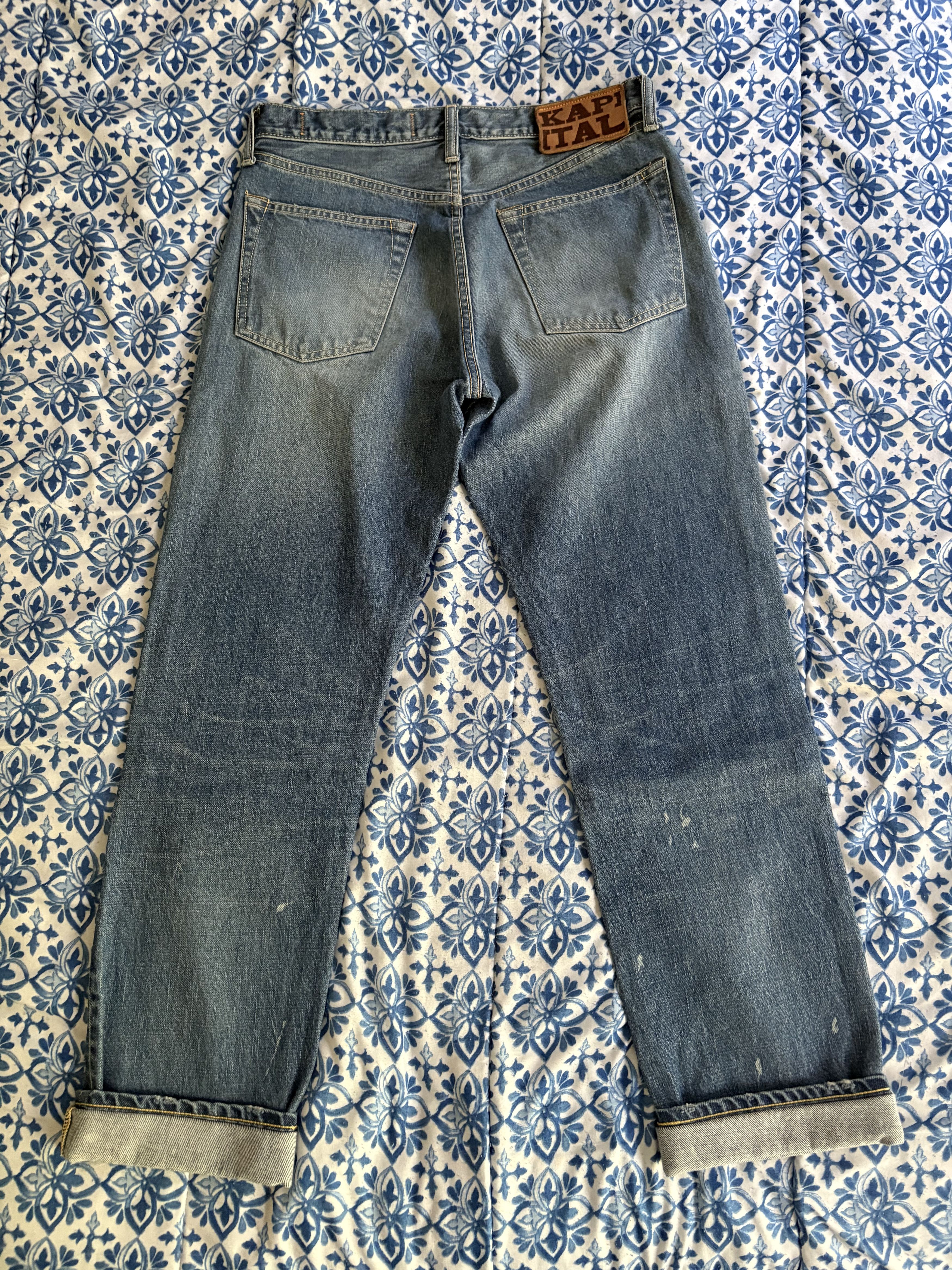 Kapital Kapital 3 Year Processing 14oz Denim 5P Monkey Cisco Blue 30 Size US 30 / EU 46 - 2 Thumbnail