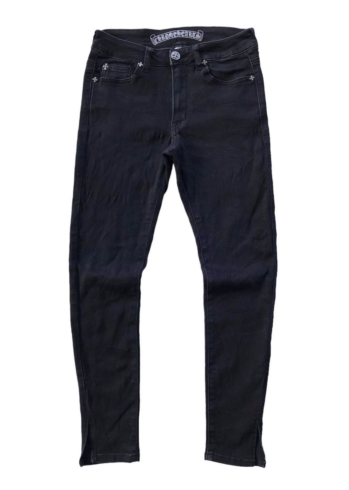 Japanese Brand CH CHROME HEART BLACK PANTS Size US 27 - 1 Thumbnail