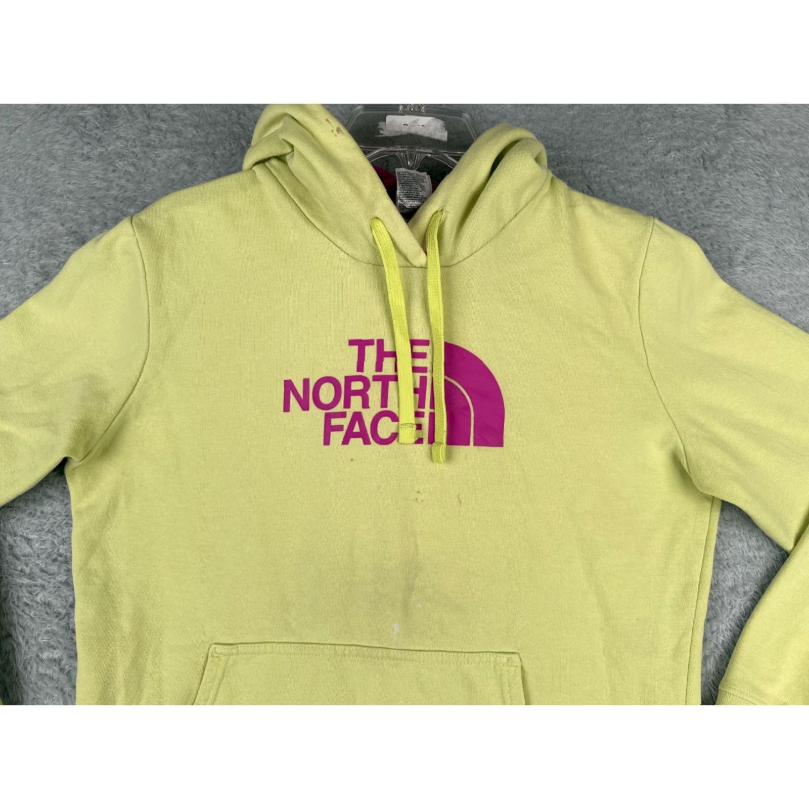 The North Face The North Face Womens Large Yellow Pullover Hoodie Sweatshirt Jers ey Cotton Blend All Seasons Zip Logo Size L / US 10 / IT 46 - 4 Thumbnail