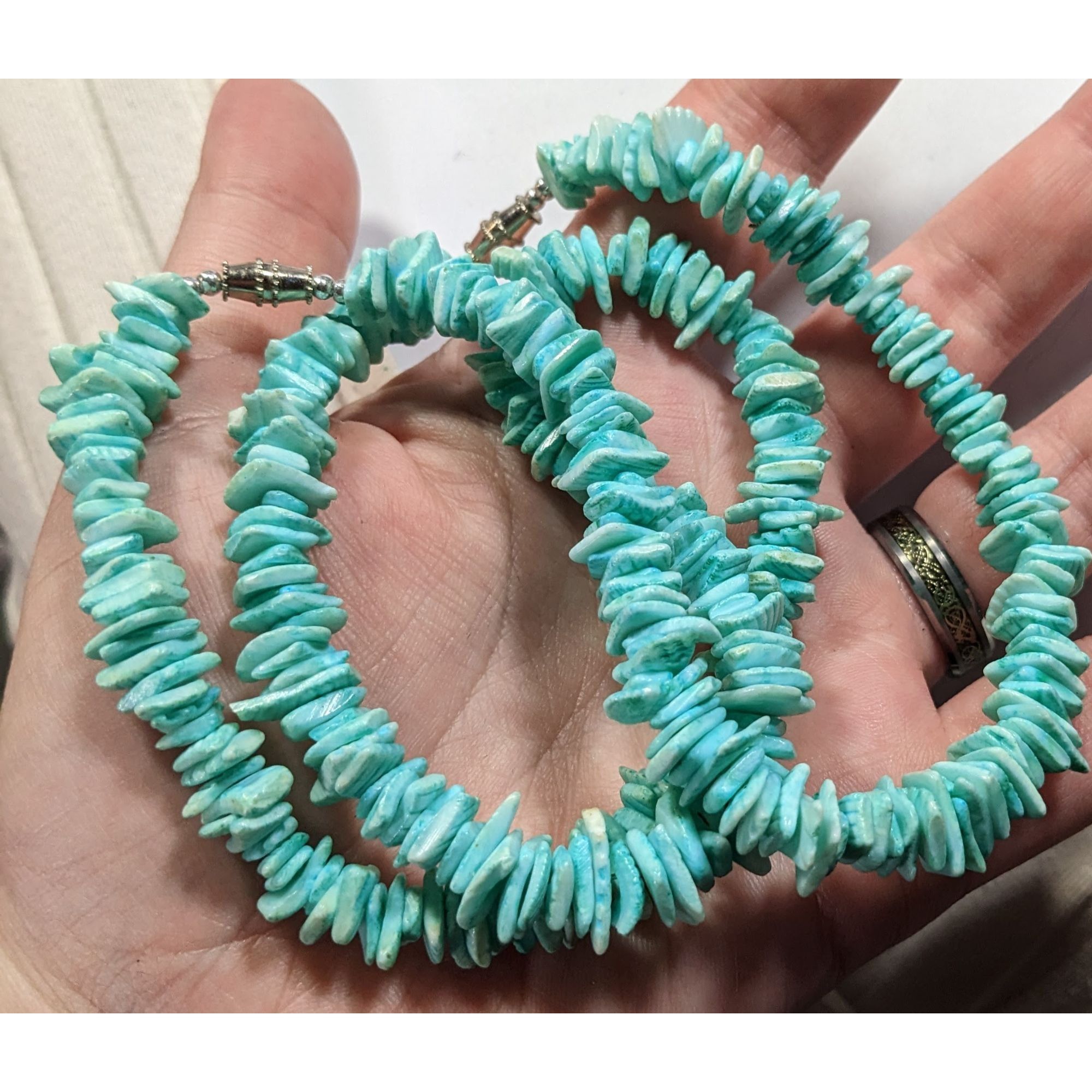 Other Beachy Mermaidcore Blue Shell Chip Necklace/Bracelet Size ONE SIZE - 4 Thumbnail
