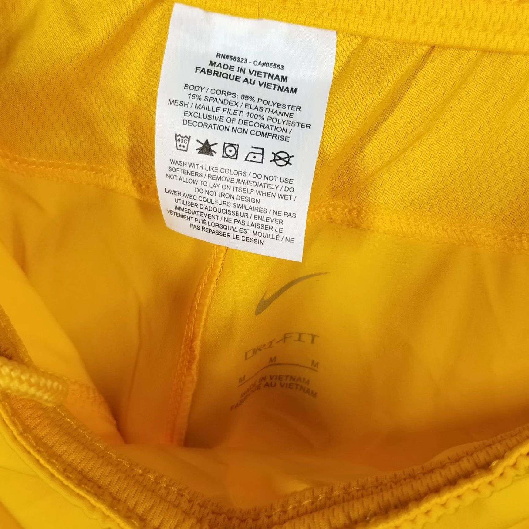 Nike Nike Shorts Womens Medium Training Running Athletic Gym Soccer Activewear Yellow Size 32" / US 10 / IT 46 - 7 Thumbnail