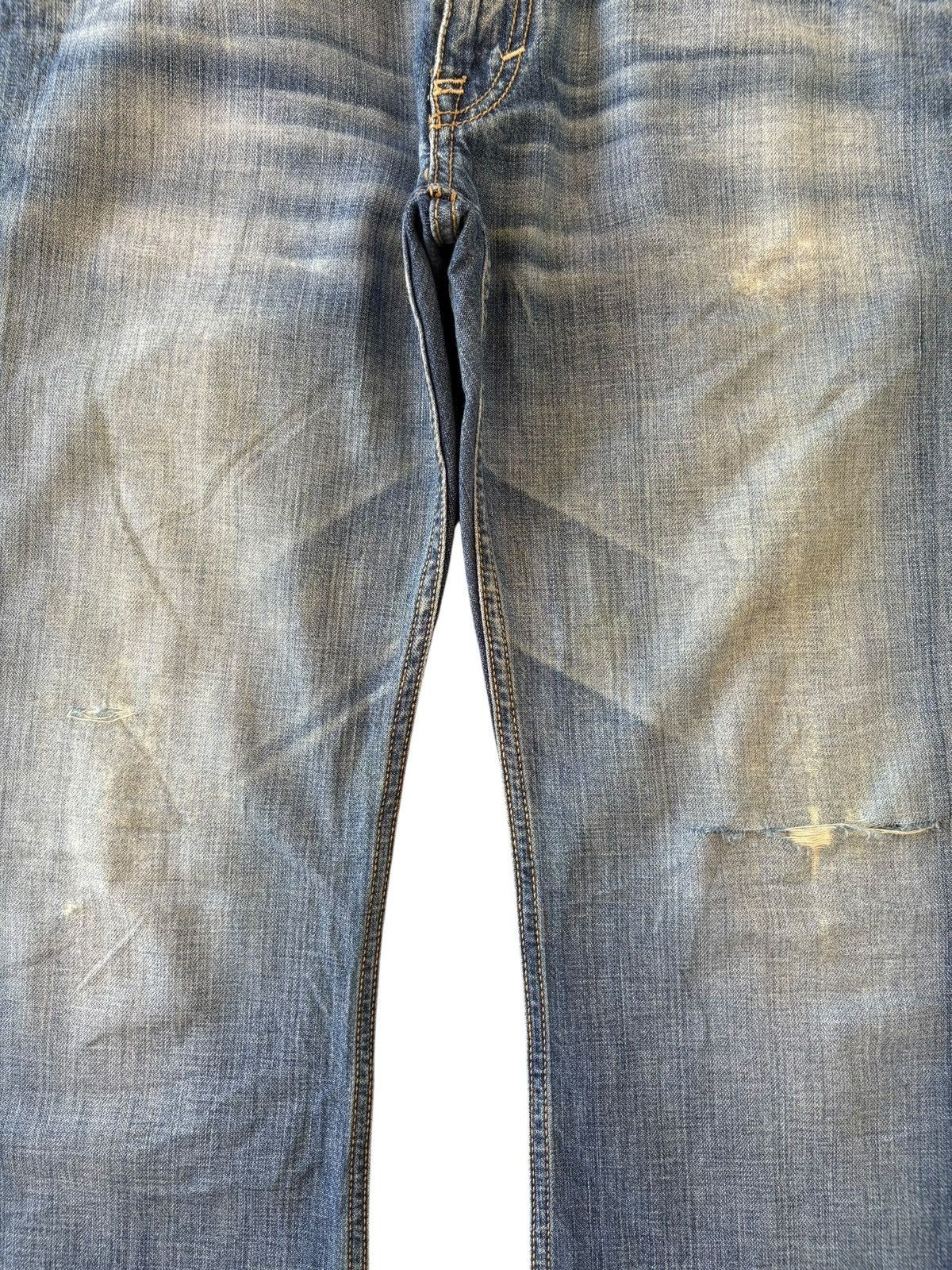Taverniti Vintage Tavernity Sacha Mud Wash Distress Flare Jeans Size 33" - 3 Thumbnail