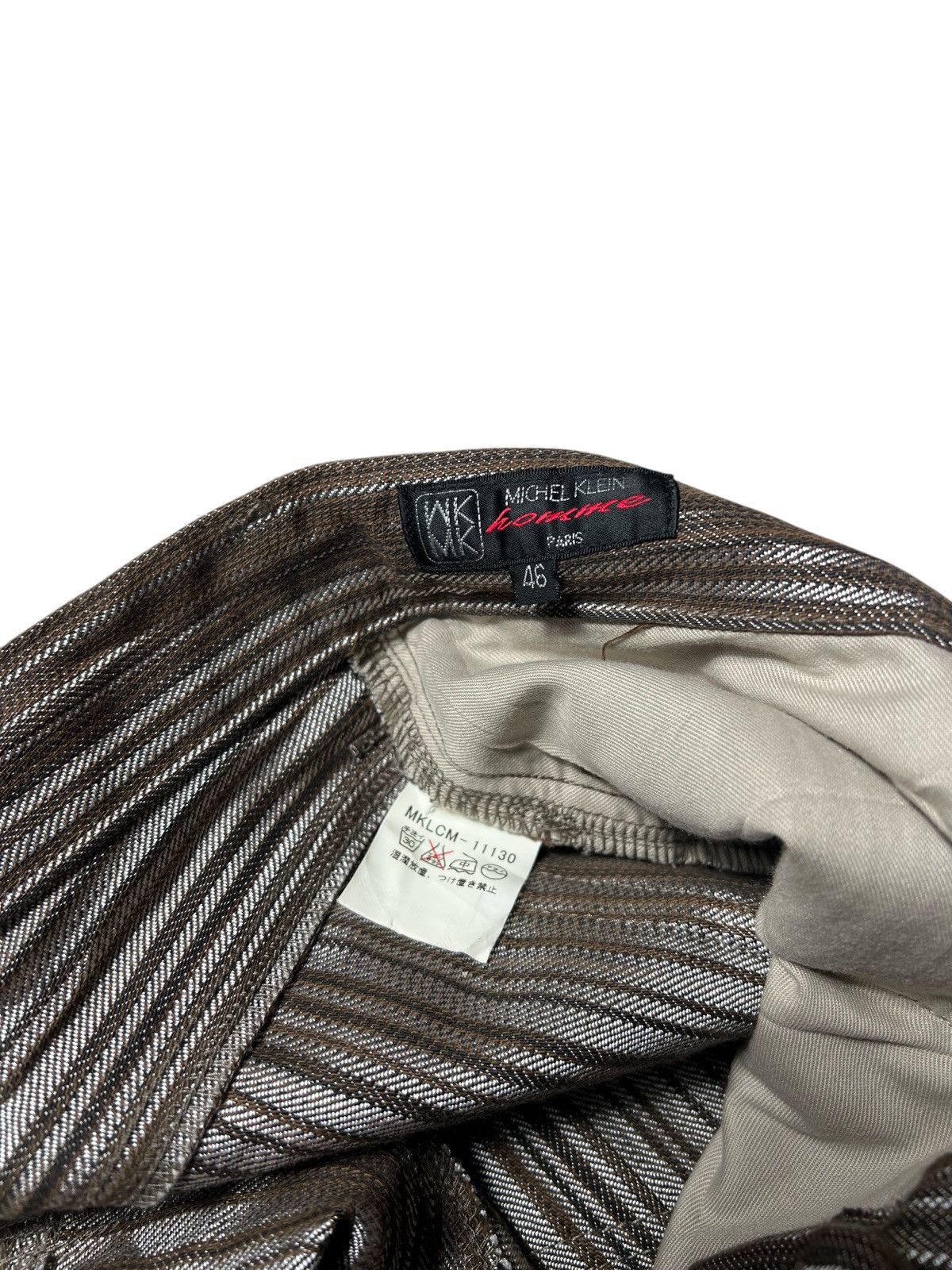 Japanese Brand Michel Klein Homme Paris Japanese Brand Stripe Pants Size US 30 / EU 46 - 6 Thumbnail