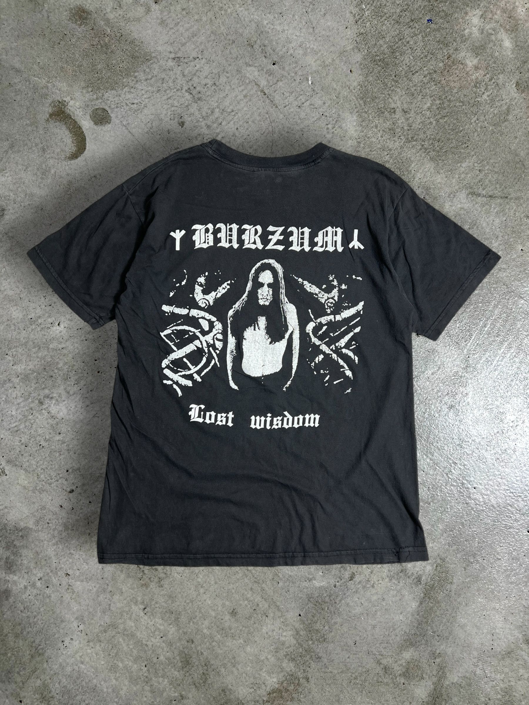 Band Tees Vintage BURZUM Lost Wisdom Black Metal Band Tee GTME649 Size US M / EU 48-50 / 2 - 6 Thumbnail
