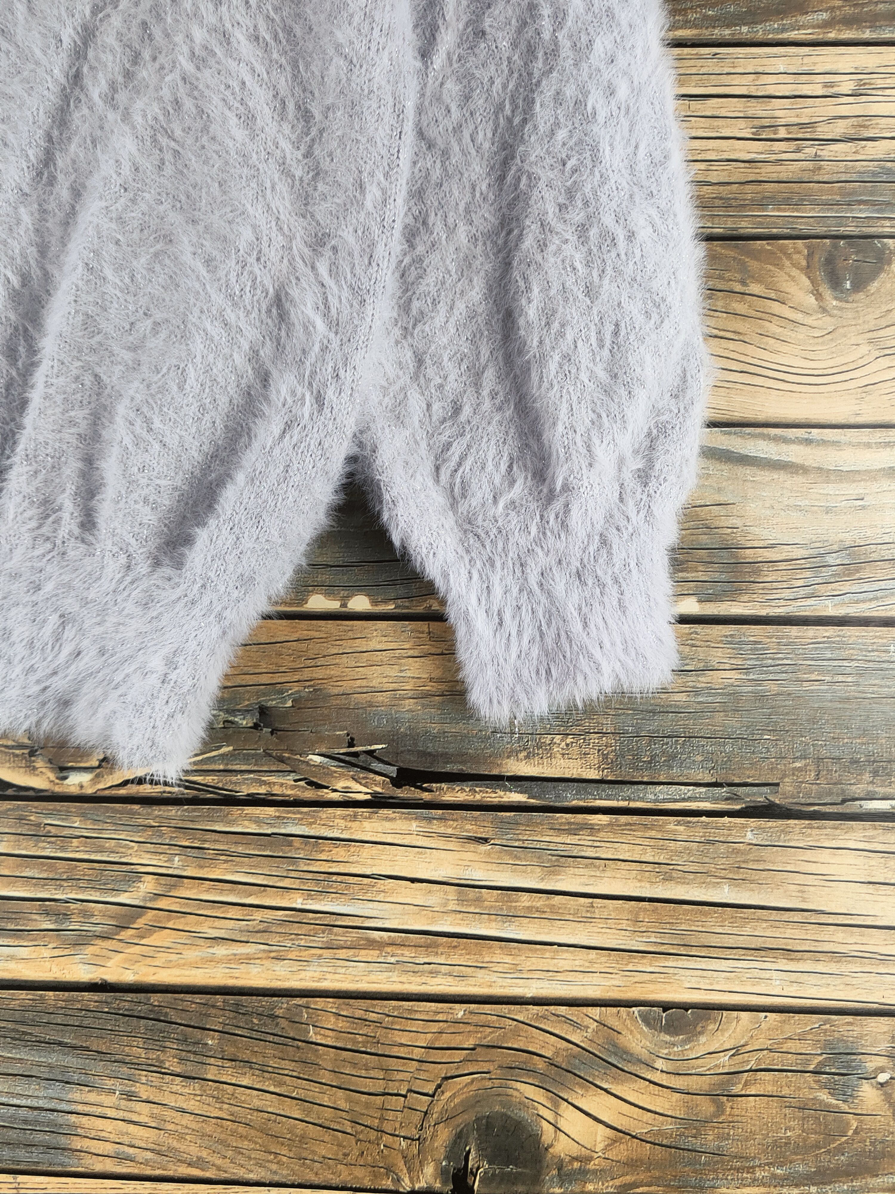 Japanese Brand DL Laisse Passe Gray Fur Mohair Knitwear #46-981 Size XS / US 0-2 / IT 36-38 - 6 Thumbnail