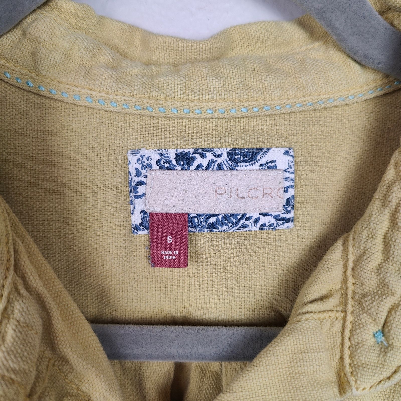 Anthropologie Anthropologie Pilcro Button Up Shirt Womens Small Yellow Size S / US 4 / IT 40 - 4 Thumbnail