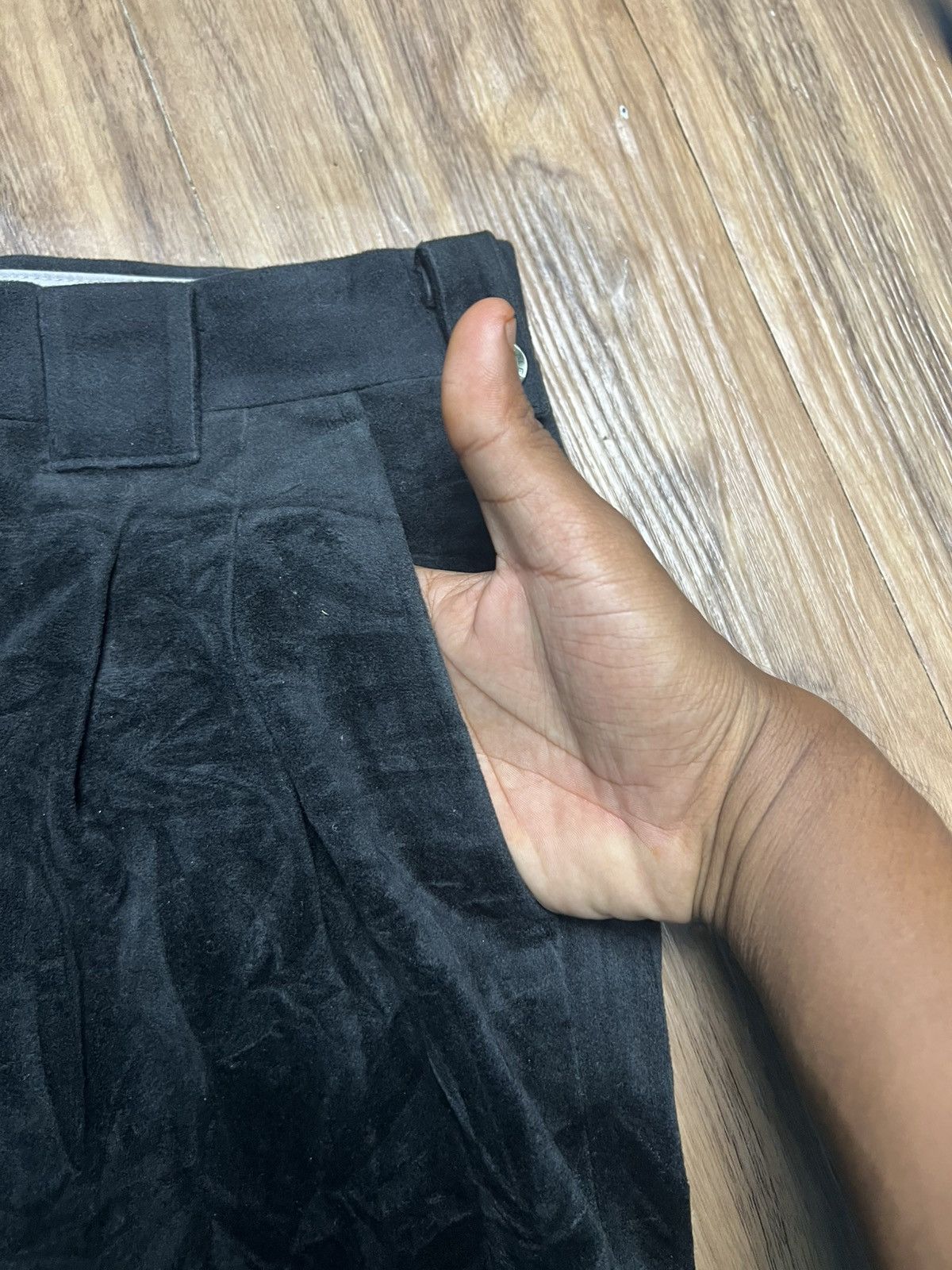 Balenciaga VINTAGE BALENCIAGA BB Sports Velvet Trousers (40) Size US 31 - 6 Thumbnail