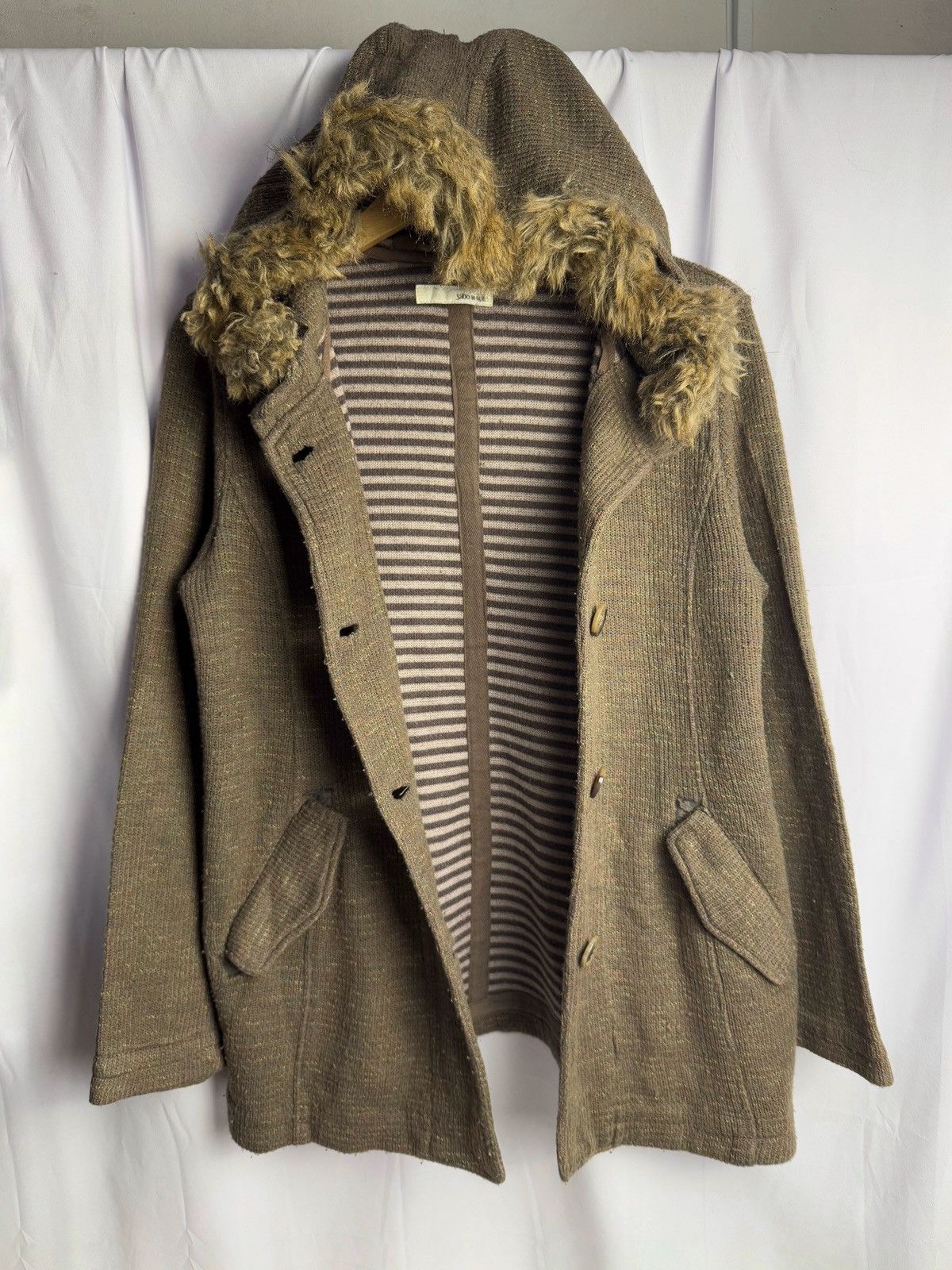 If Six Was Nine × Japanese Brand × Le Grande Bleu (L.G.B.) Fur hoodie knit japanese style shoolarue Size US M / EU 48-50 / 2 - 2 Thumbnail