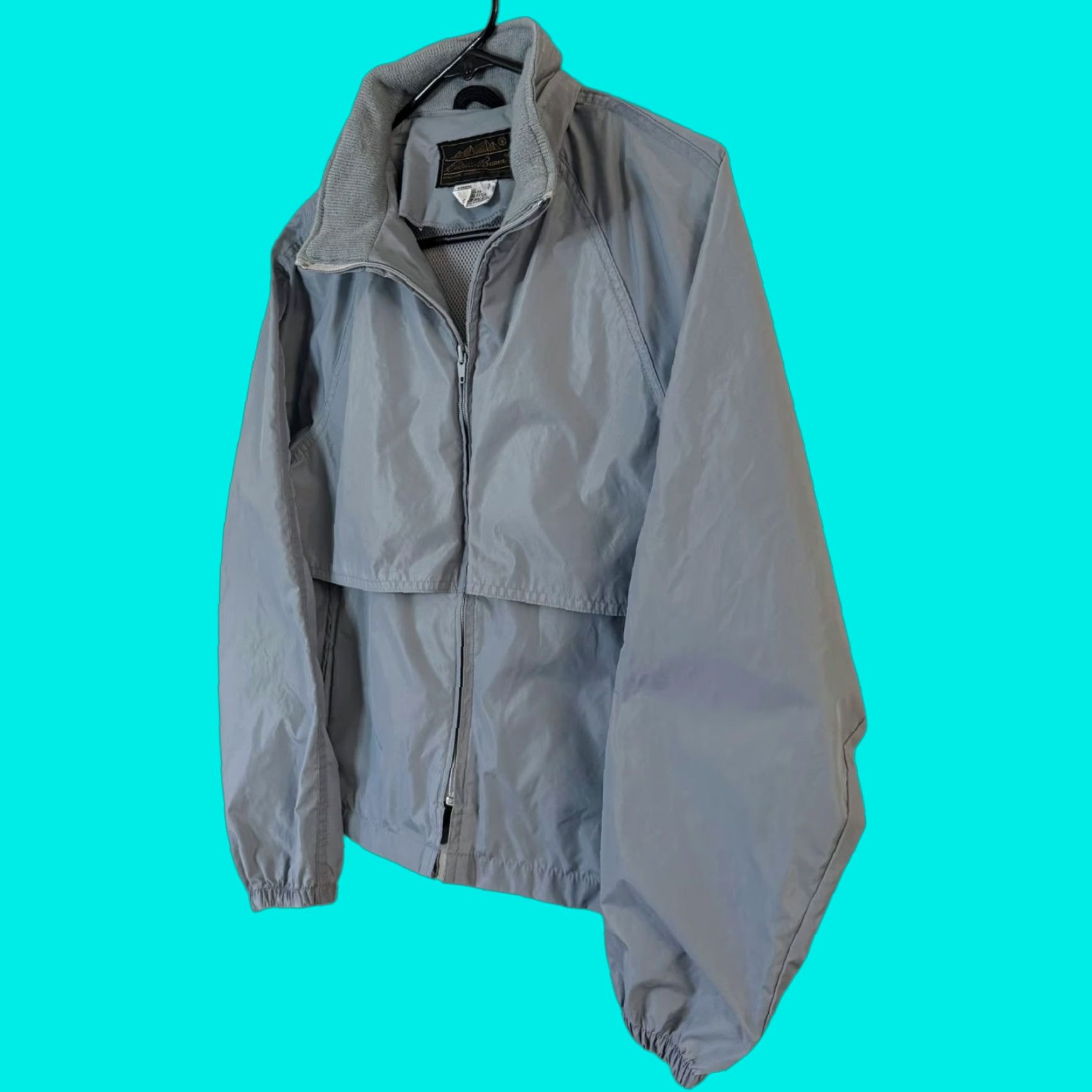 Eddie Bauer VINTAGE Eddie Bauer Windbreaker Jacket Blue Women's Small Zip Full Zip Hooded Pockets Lightweight All Seasons Outdoors Size S / US 4 / IT 40 - 1 Thumbnail