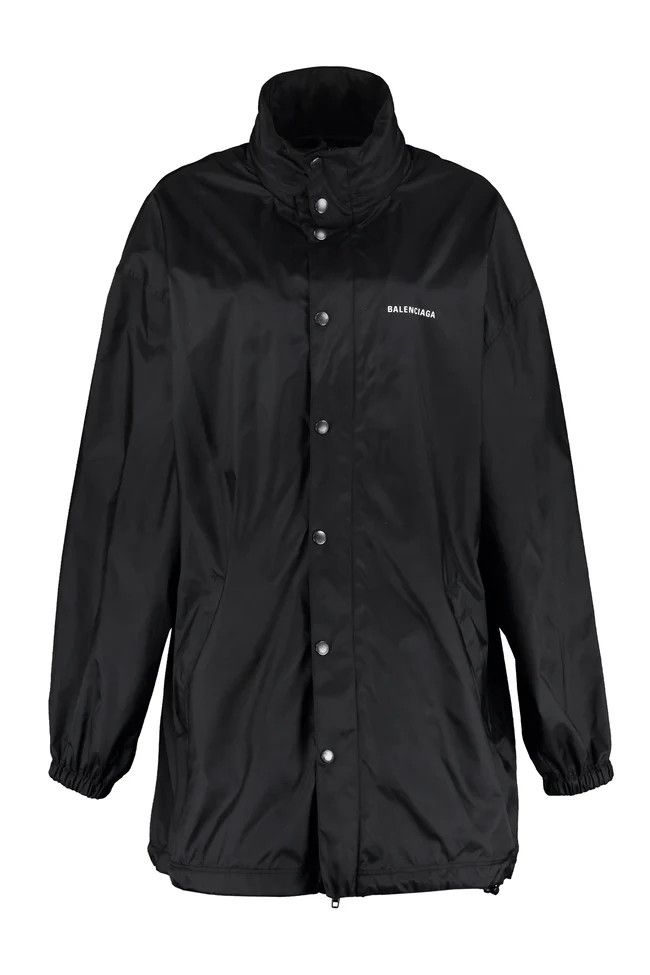 image of Balenciaga O1Mle0424 Rain Jacket In Black, Women's