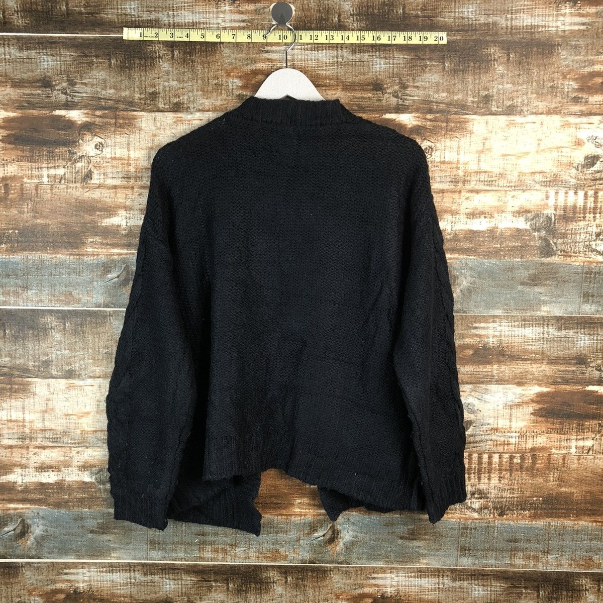 Homespun Knitwear Choco Raffine Black Cardigan Knitwear #A2356 Size XL / US 12-14 / IT 48-50 - 12 Thumbnail