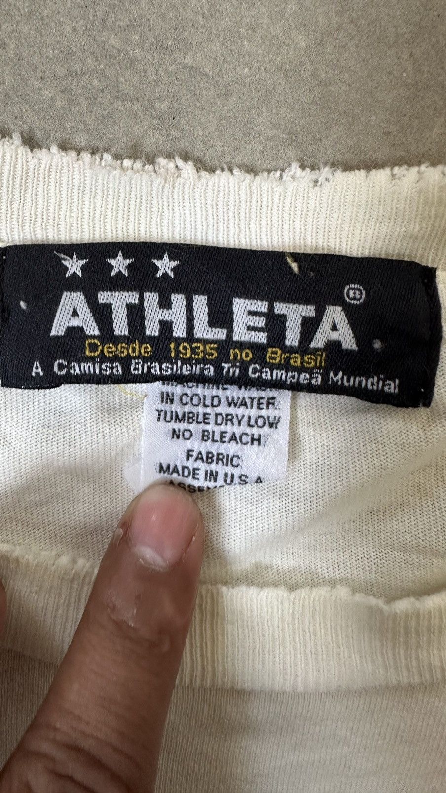 Vintage VINTAGE ATHLETA CAFE DO BRASIL LONG SLEEVE TEE Size US L / EU 52-54 / 3 - 8 Thumbnail