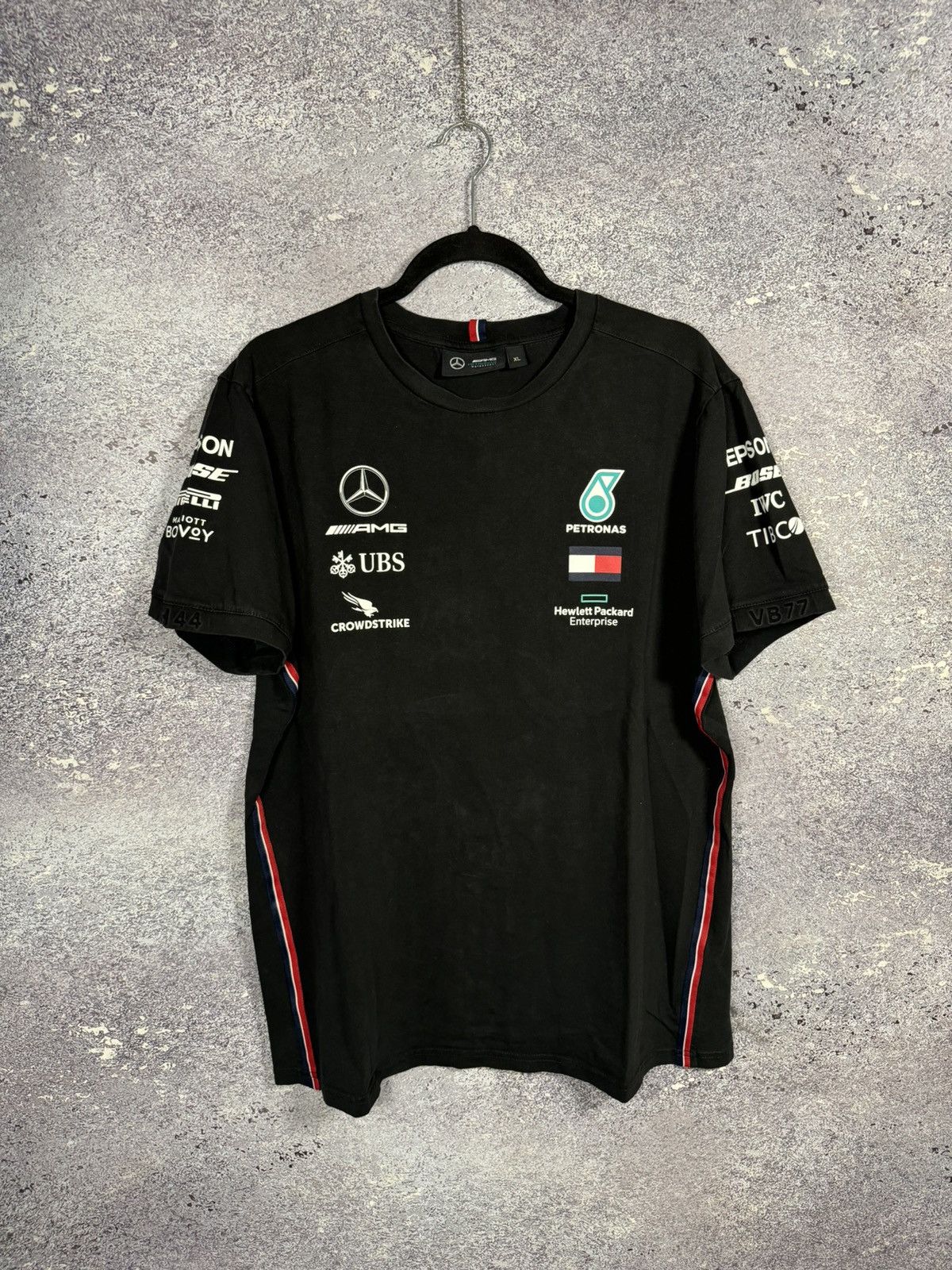 Formula 1 × Mercedes-Benz × Tommy Hilfiger Petronas AMG Mercedes Benz Racing Team TH Polo Shirt Size US XL / EU 56 / 4 - 1 Thumbnail