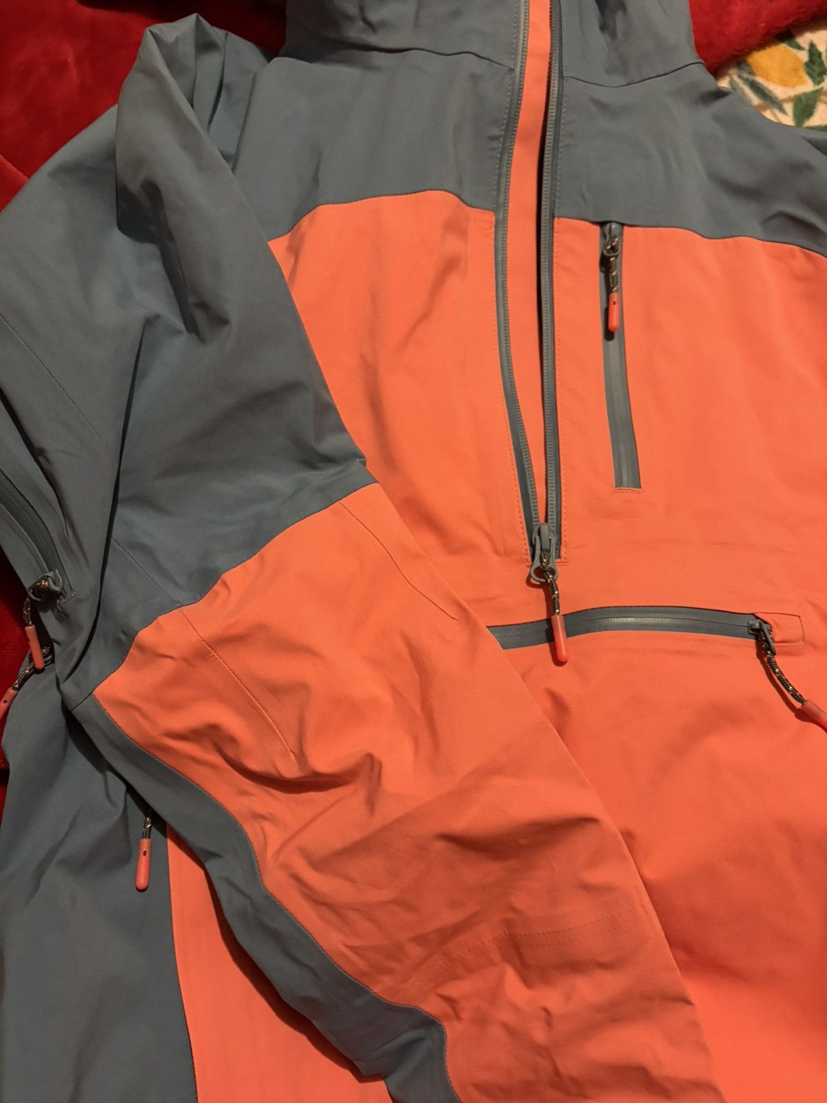 Other Orange ski jacket with blue accent Size L / US 10 / IT 46 - 2 Thumbnail