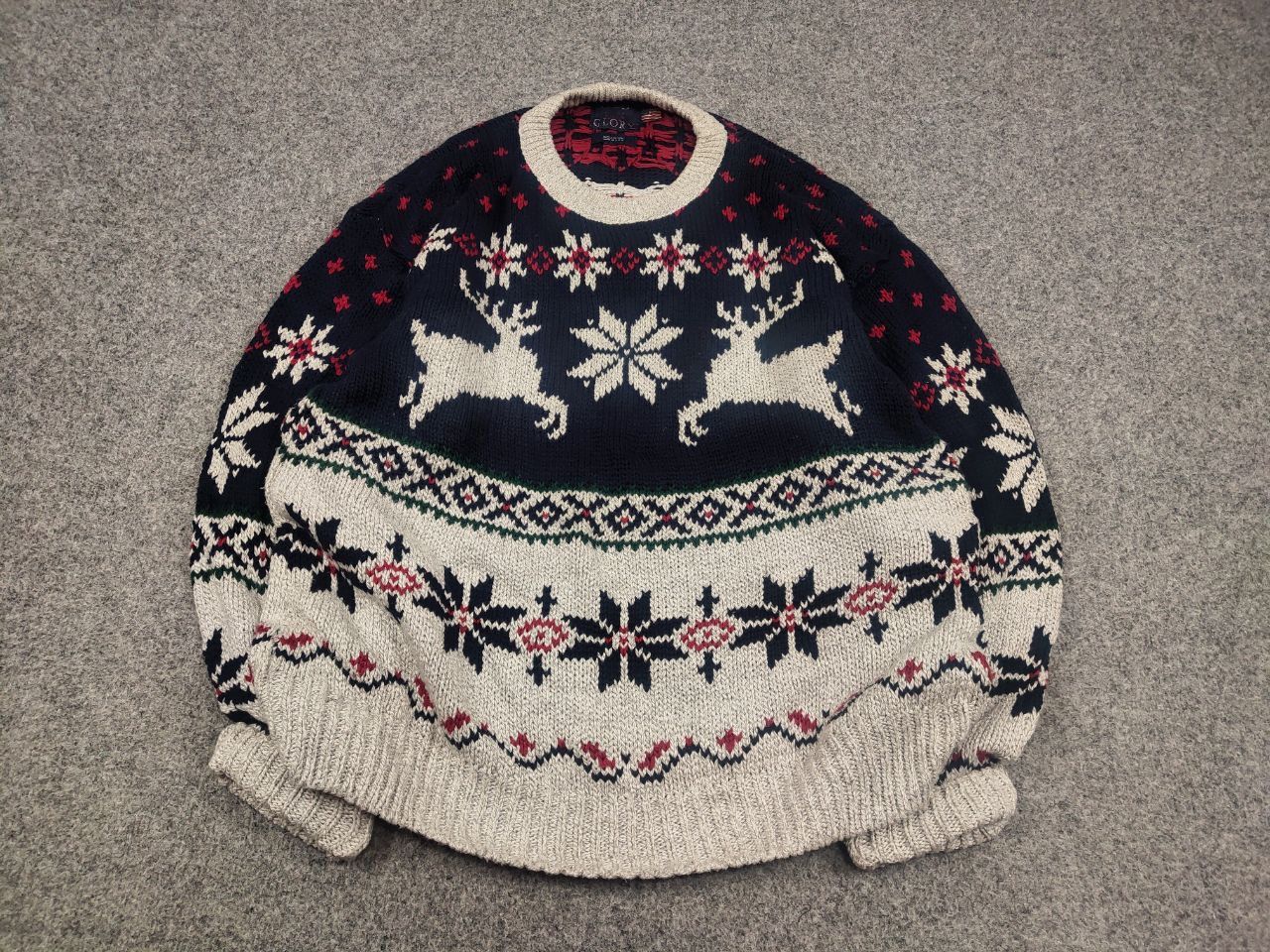 Vintage Vintage 90's Old Glory USA Knit Pattern sweater Ralph lauren Size US L / EU 52-54 / 3 - 3 Thumbnail
