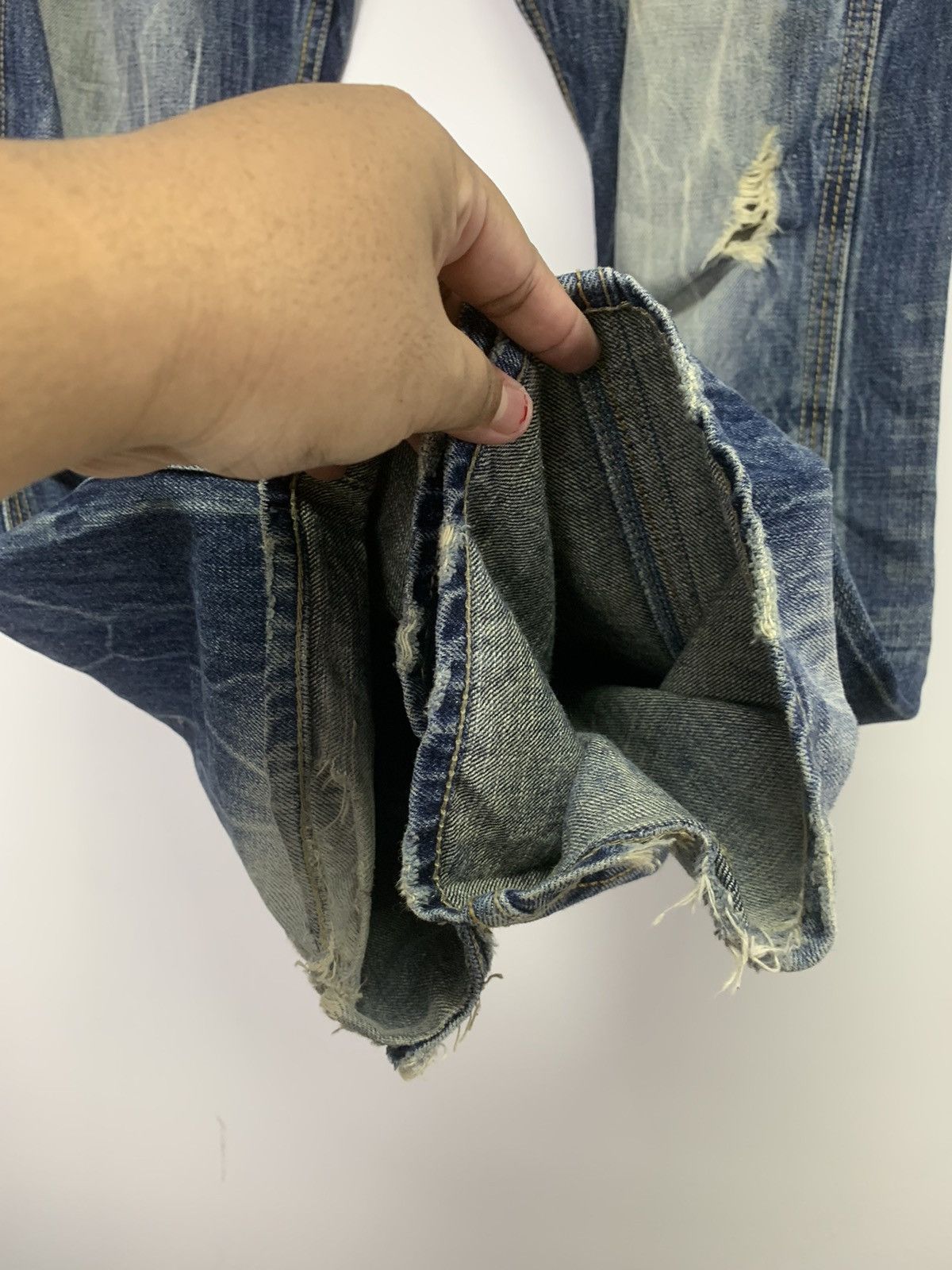 Vintage Back Number Distress Jeans Size US 34 / EU 50 - 14 Thumbnail