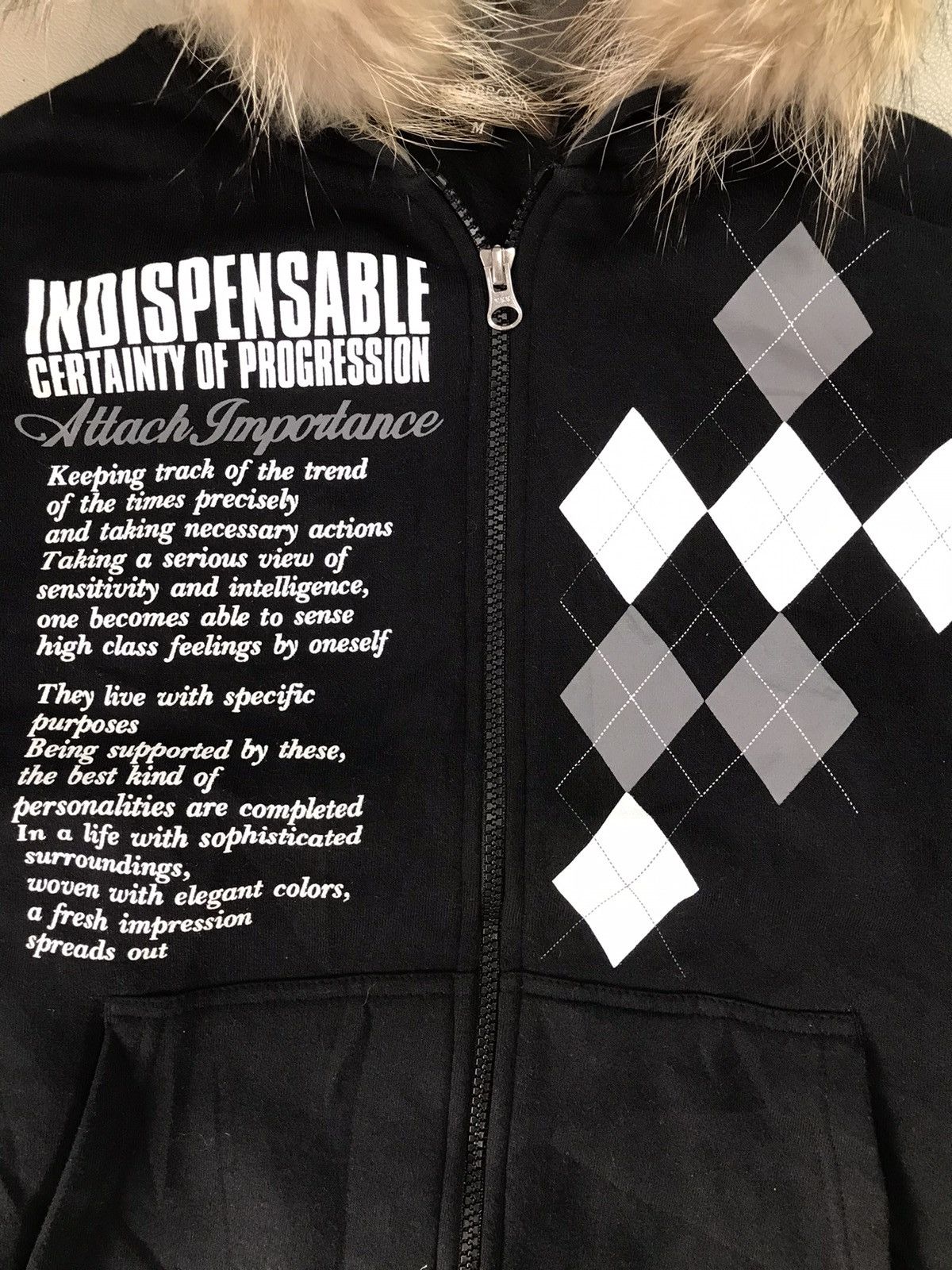 Hysteric Glamour Japanese Poem zip Black Fur Hoodie ifsix lgb style Size US M / EU 48-50 / 2 - 3 Thumbnail