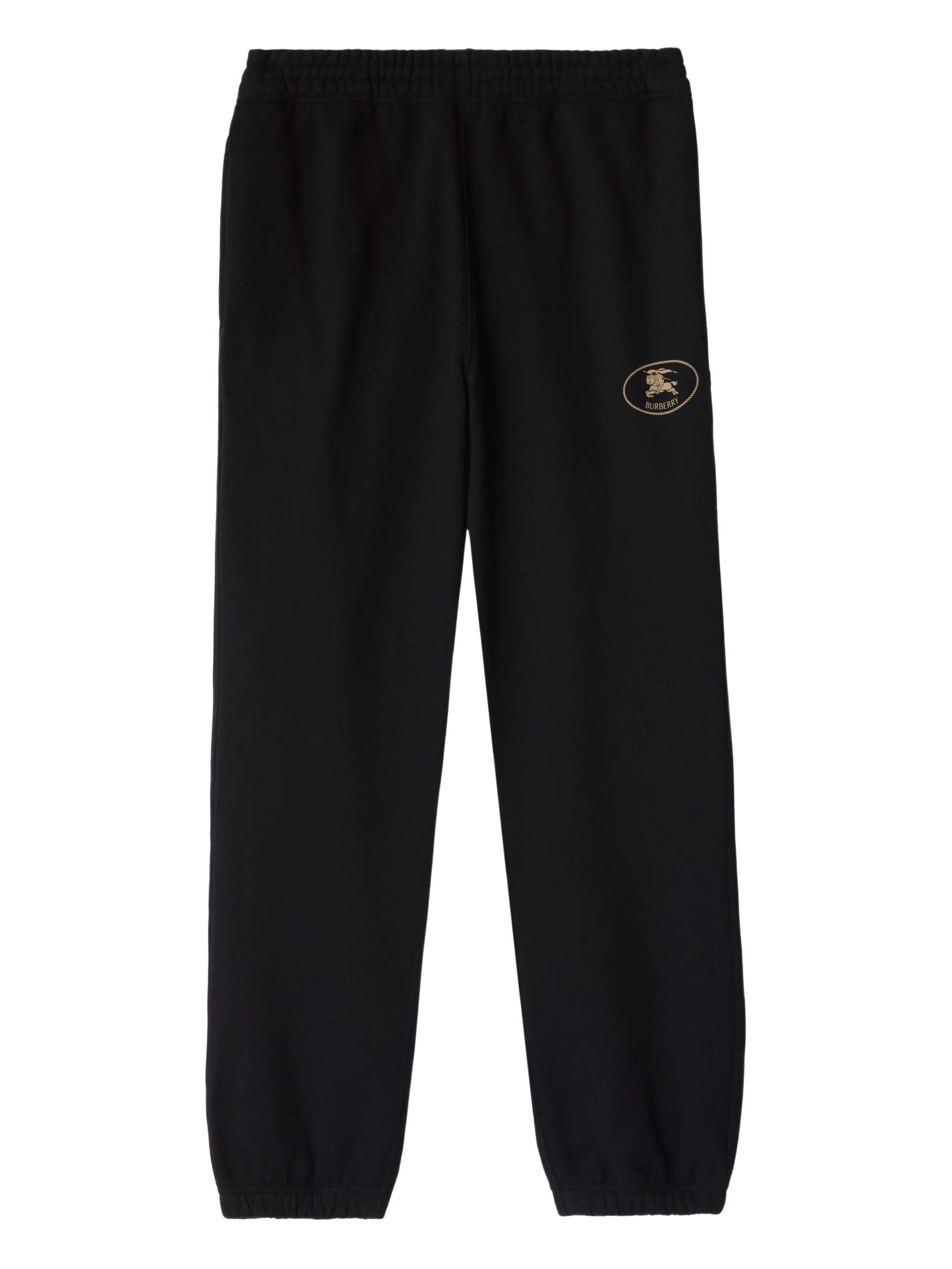 Burberry os11x0526 Knight-Stamp Cotton Track Pants in Black Size US 32 / EU 48 - 1 Thumbnail