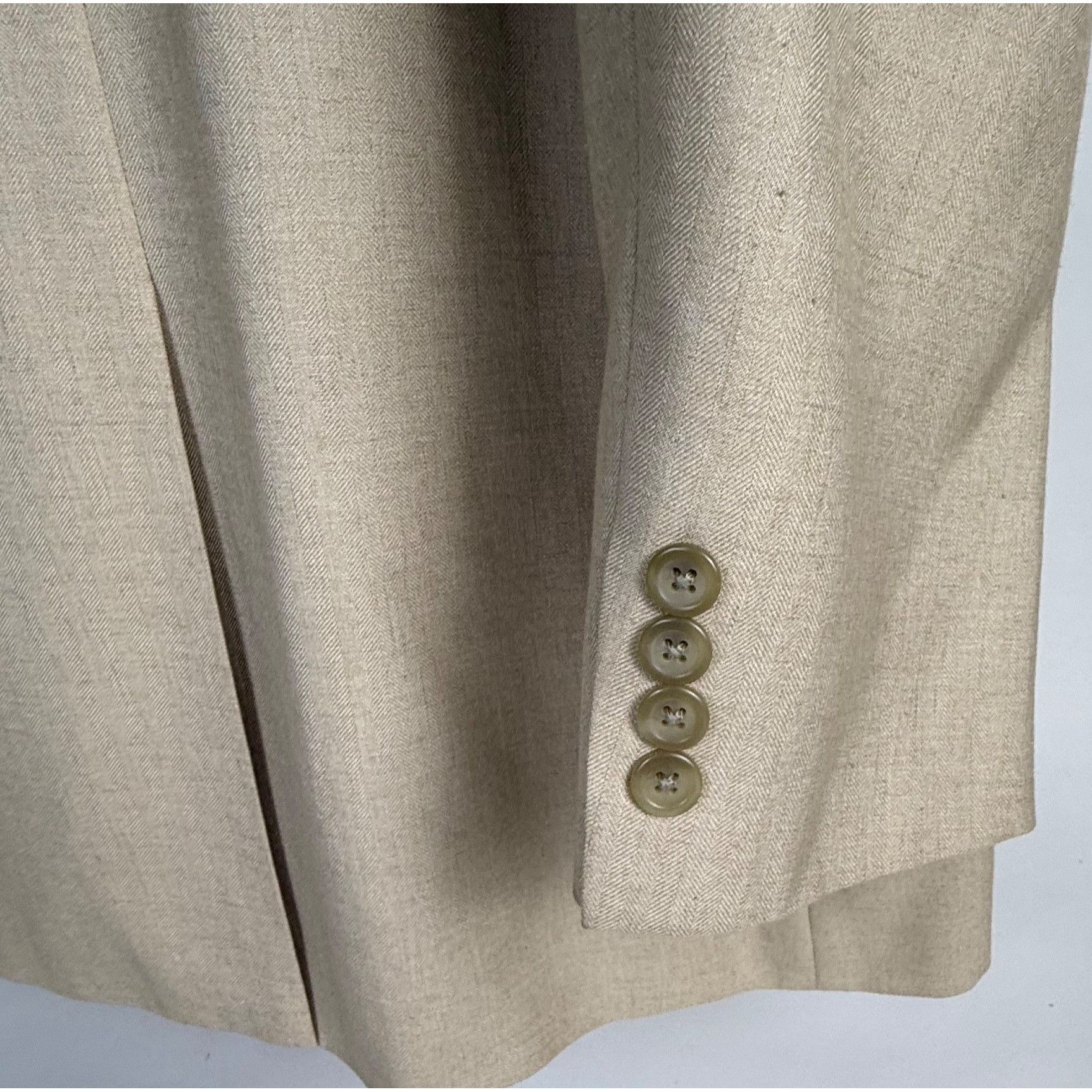 Chaps Chaps Ralph Men's Lauren 2-Button Blazer Beige Sport Coat Ja Size 42R - 3 Thumbnail