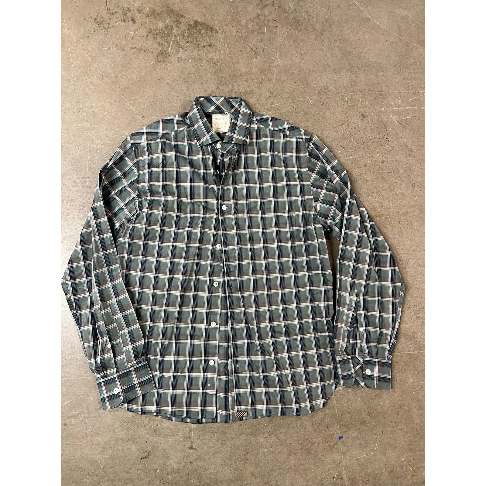 Billy Reid Billy Reid - Standard Cut Plaid Shirt / green / Small Size US S / EU 44-46 / 1 - 1 Thumbnail