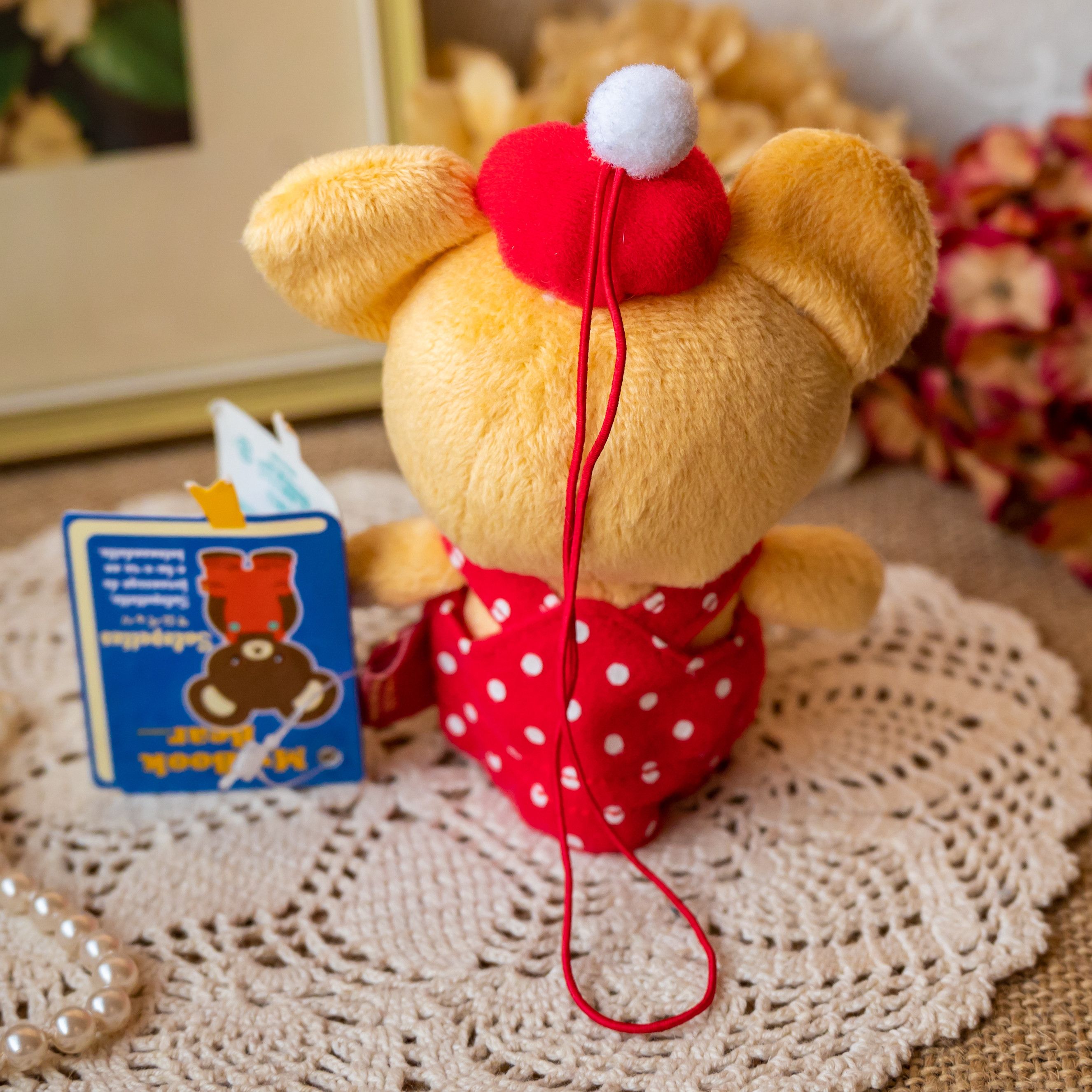 Japanese Brand NWT Japanese Amuse My Book Bear Plush Keychain Size ONE SIZE - 3 Thumbnail
