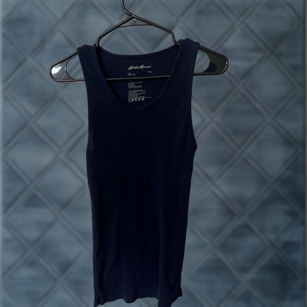 Eddie Bauer VINTAGE Eddie Bauer Men Shirt Adult Medium Navy Blue Cotton Tank/Basic Tee M Navy Mens Size US M / EU 48-50 / 2 - 1 Thumbnail
