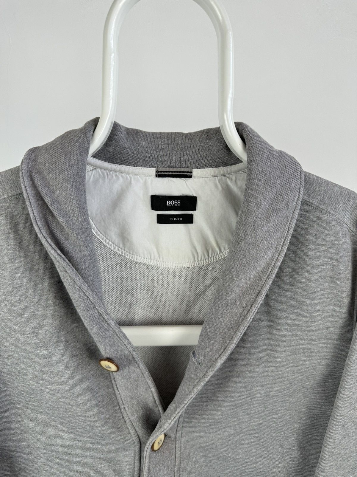 Hugo Boss Hugo Boss Cotton Grey Cardigan Size US L / EU 52-54 / 3 - 3 Thumbnail
