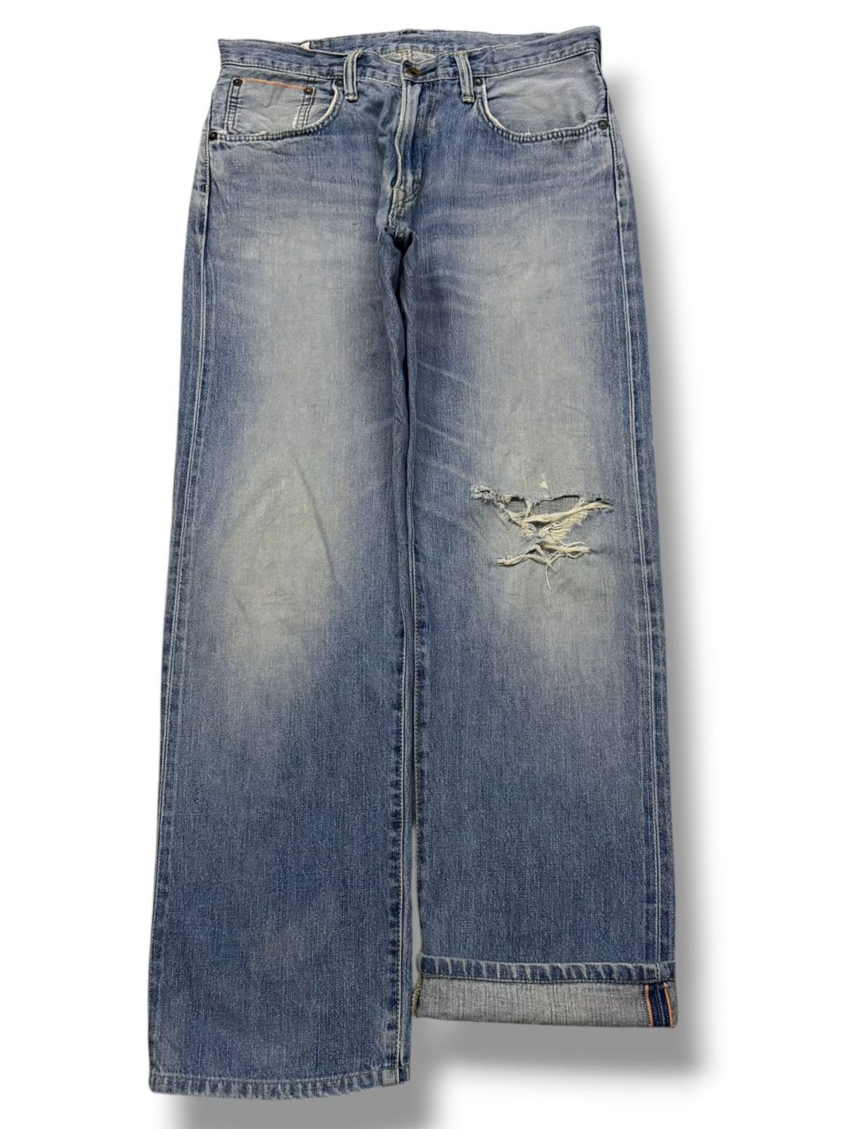 Edwin Vintage EDWIN 505Z Selvedge Denim Jeans Made in Japan | W33 Size US 33 - 2 Thumbnail